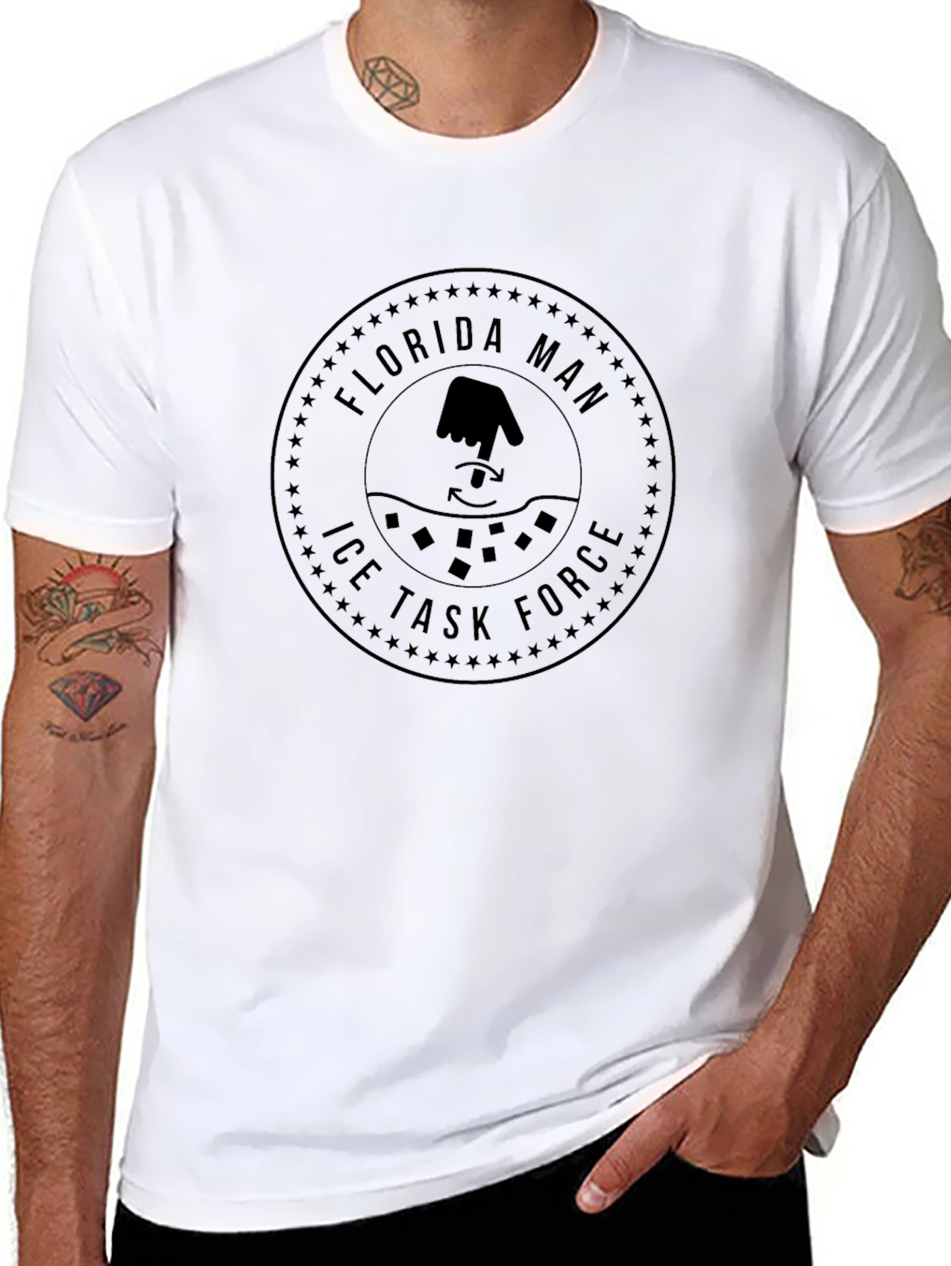Florida Man Ice Task Force Graphic T-Shirt