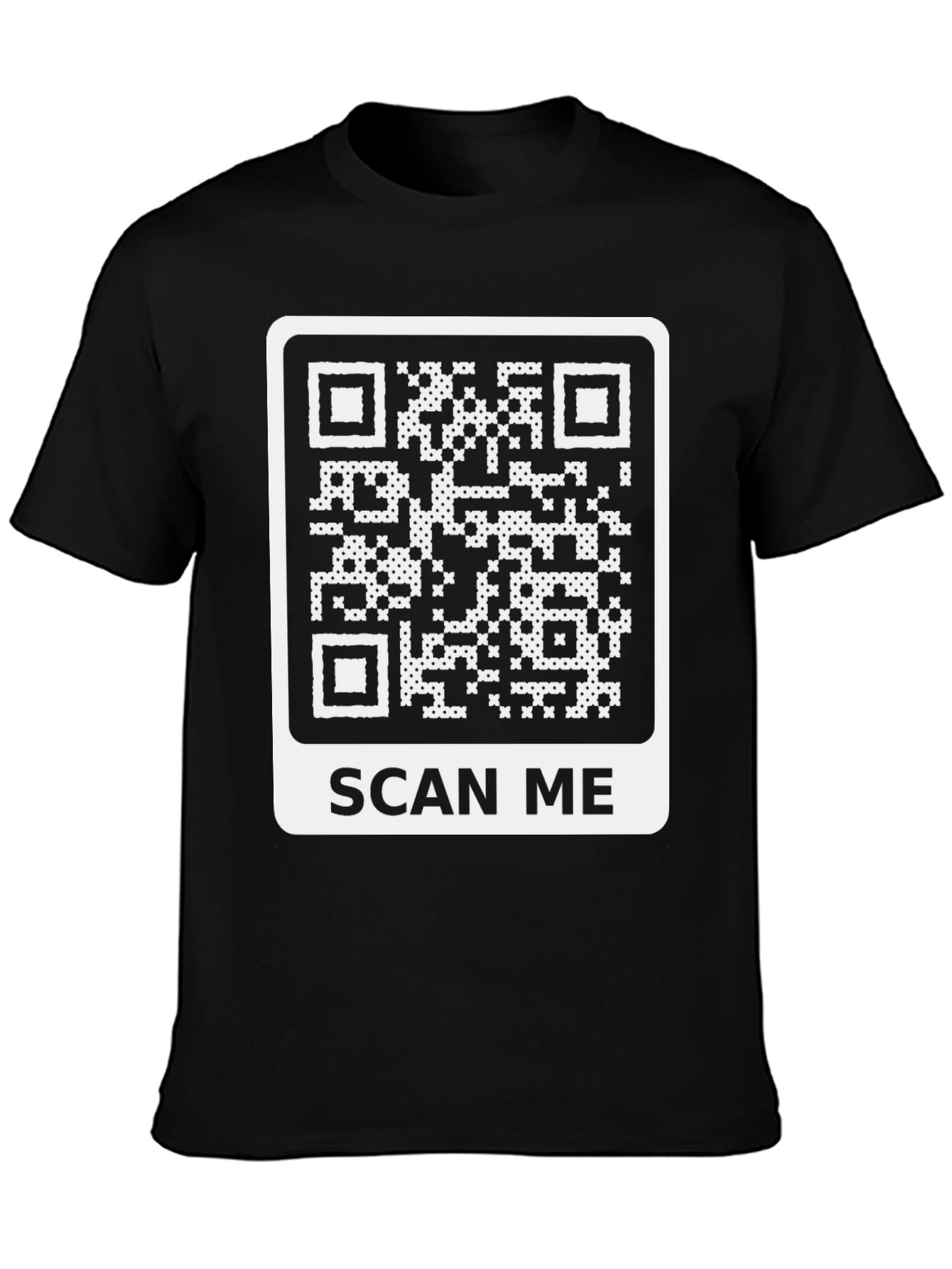 Scan Me QR Code Novelty Black T-Shirt