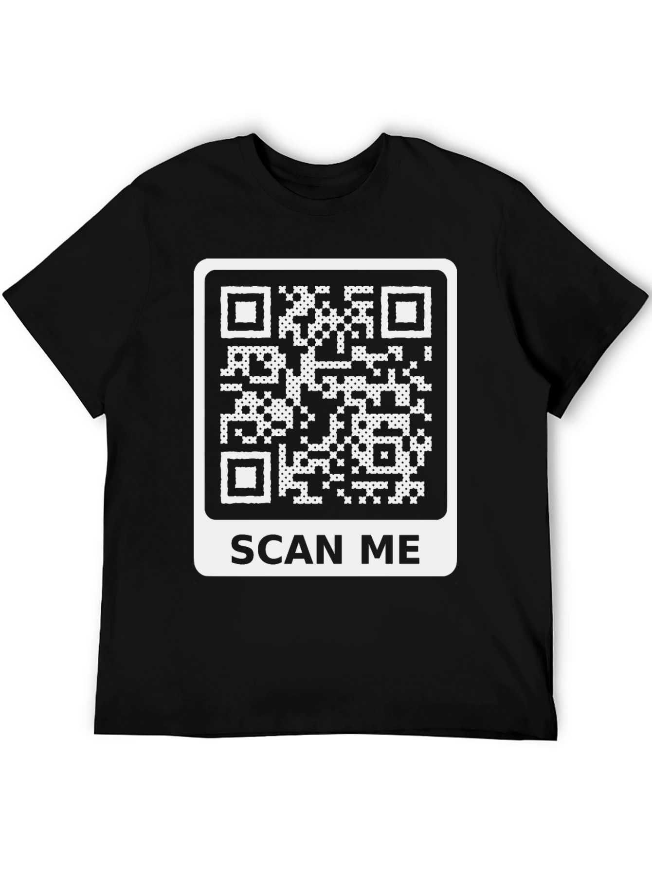 Scan Me QR Code Novelty Black T-Shirt