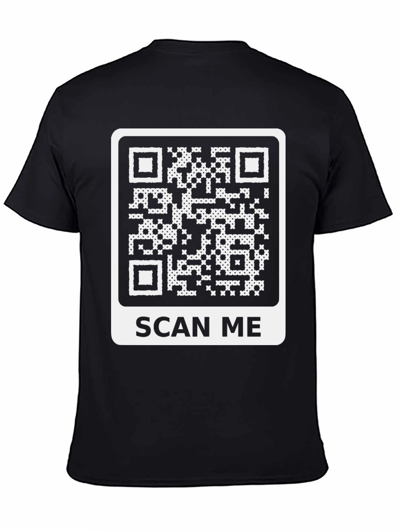 Scan Me QR Code Novelty Black T-Shirt