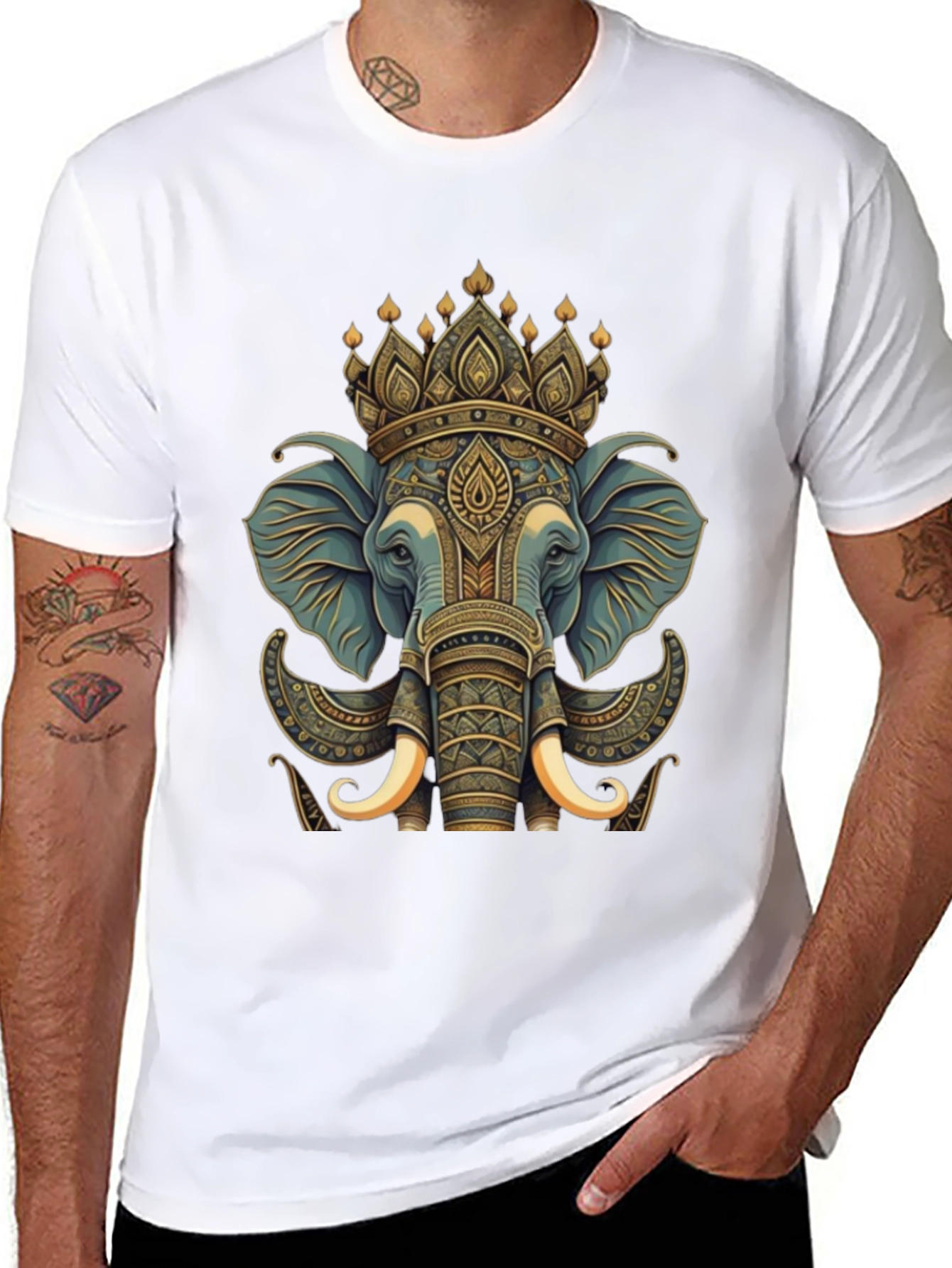 Elephant King Graphic Tee - Black