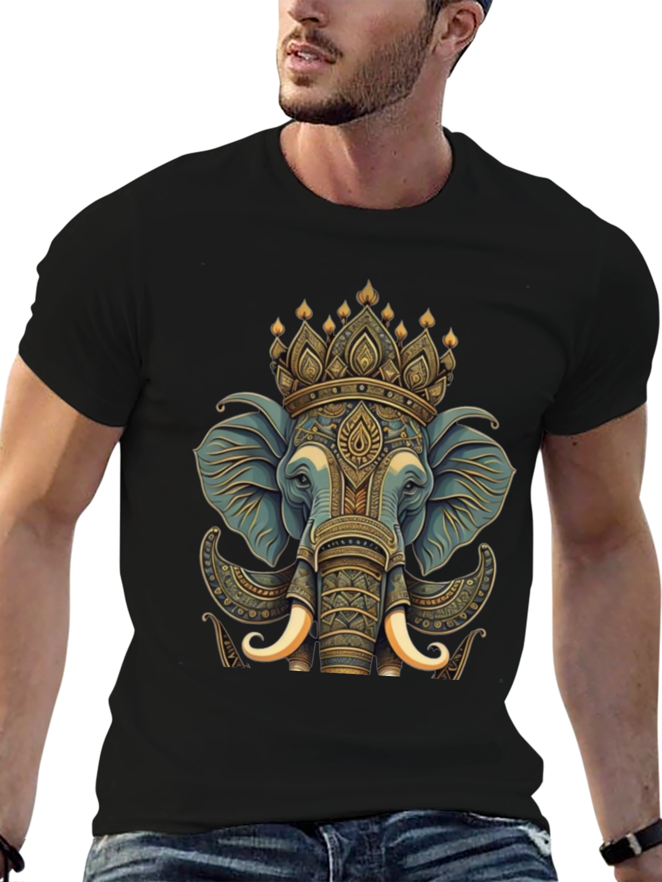 Elephant King Graphic Tee - Black