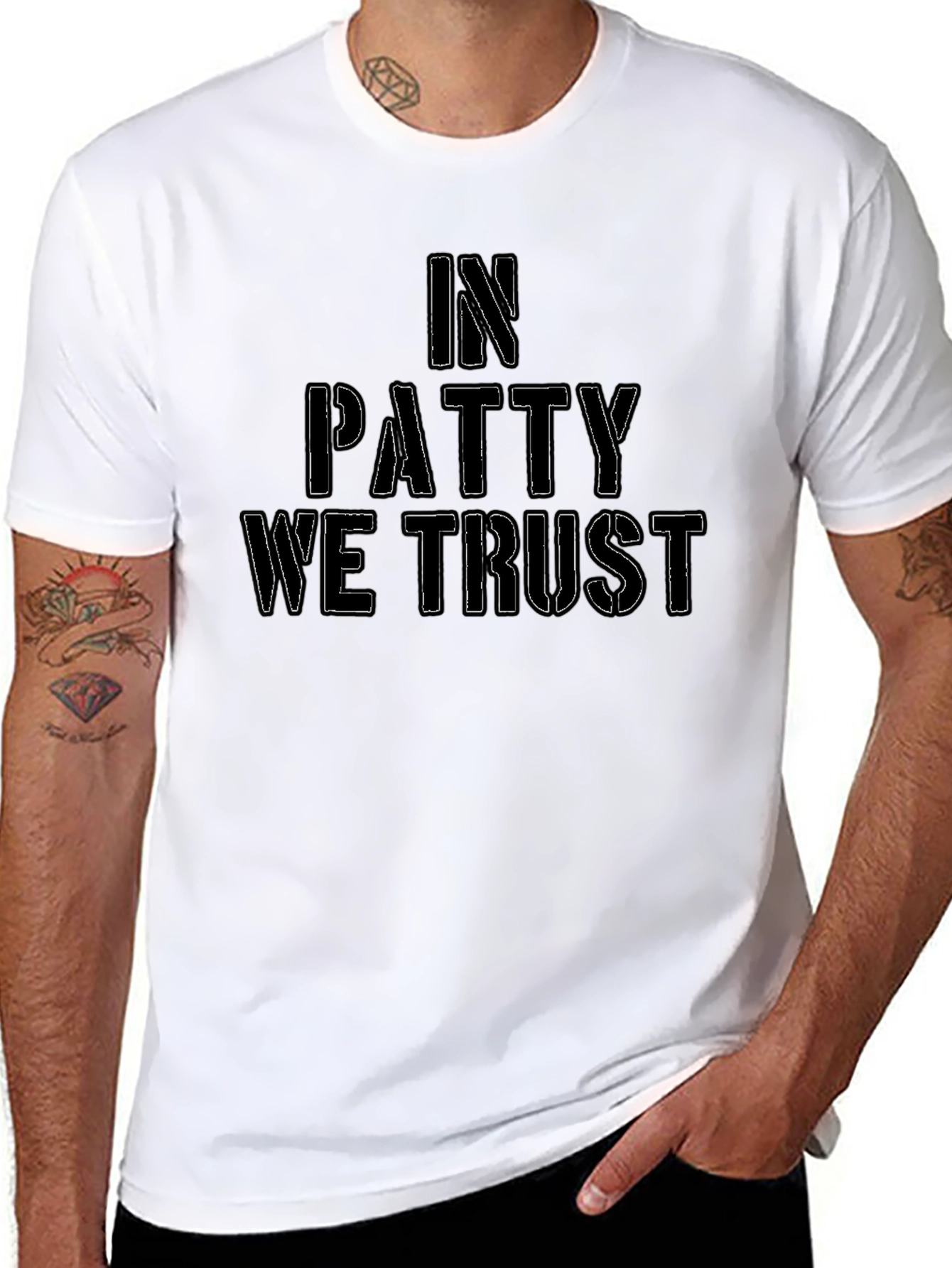 In Patty We Trust Black T-Shirt