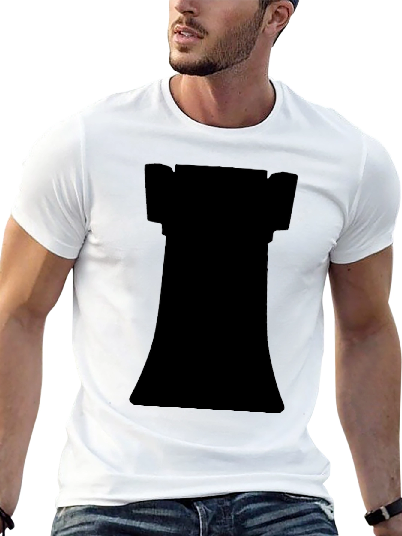 Chess Rook Graphic T-Shirt - Black
