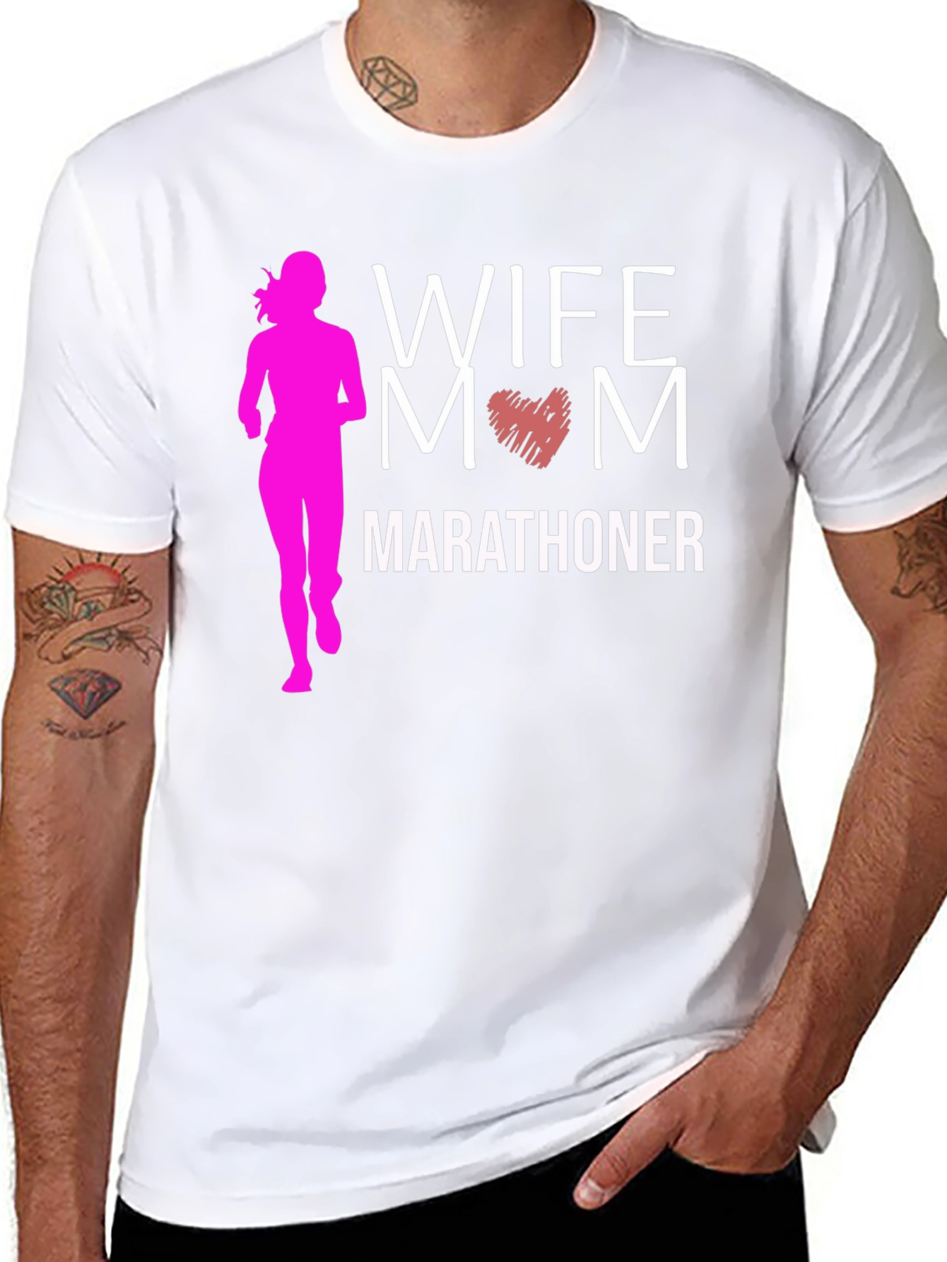 Wife Mom Marathoner Graphic T-Shirt