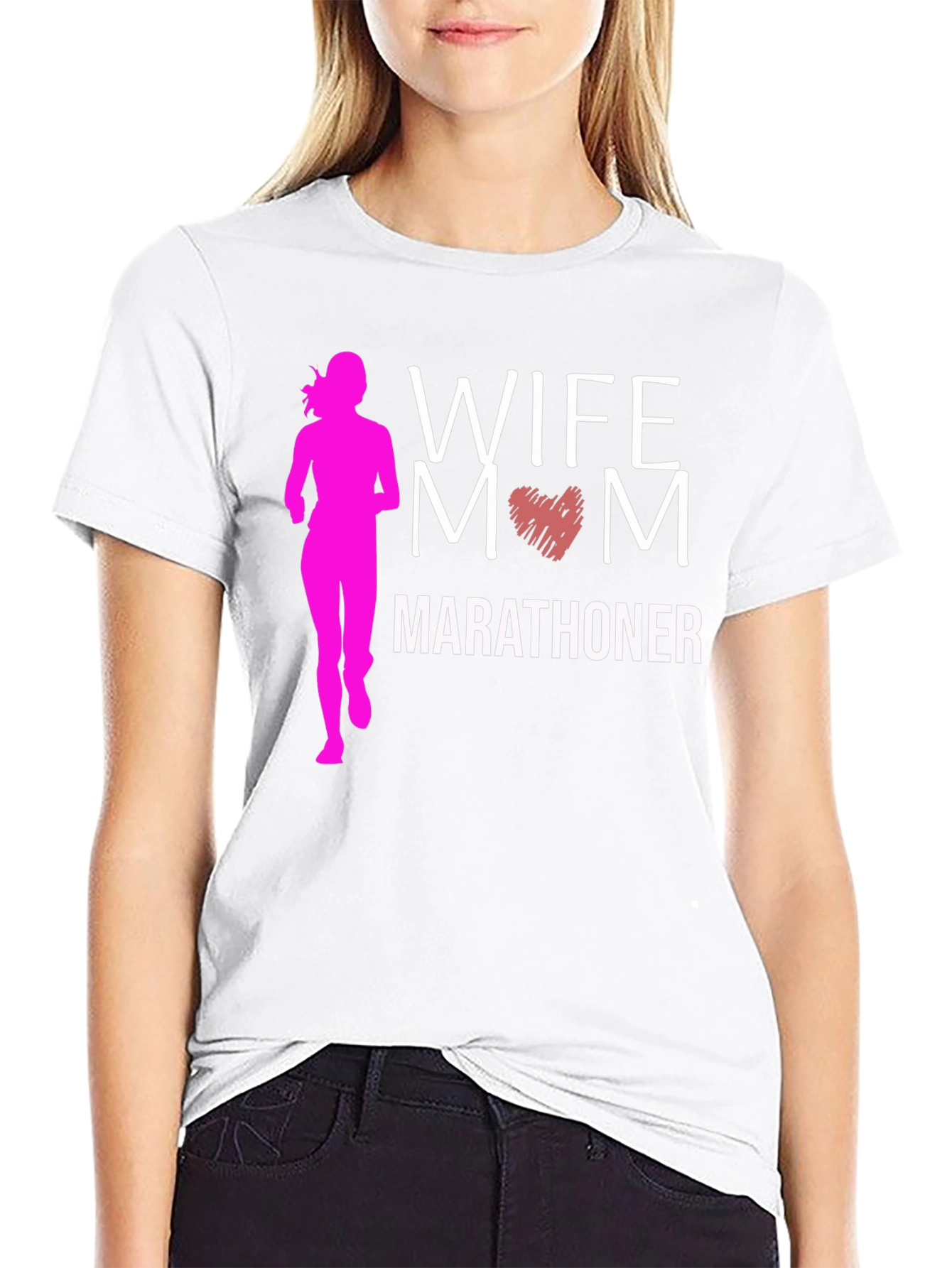 Wife Mom Marathoner Graphic T-Shirt