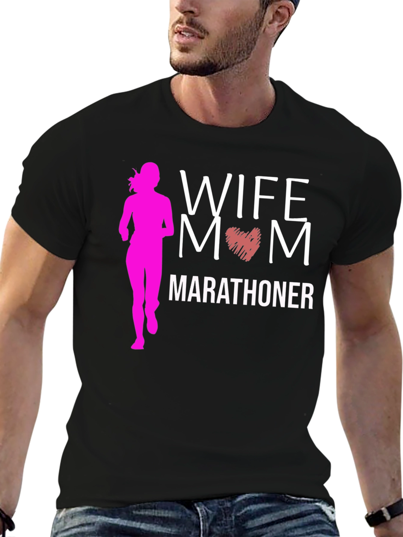 Wife Mom Marathoner Graphic T-Shirt
