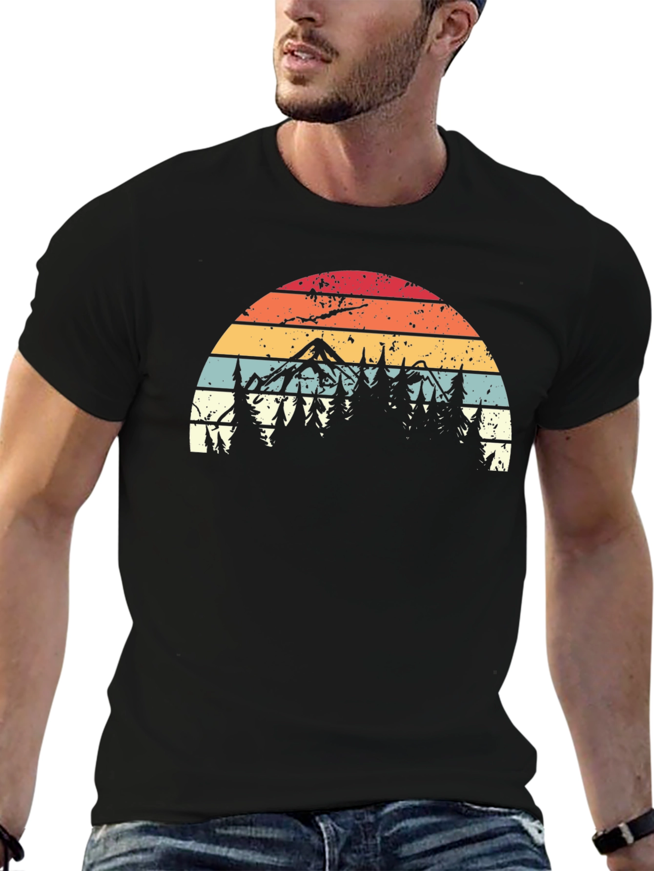 Retro Mountain Forest T-Shirt
