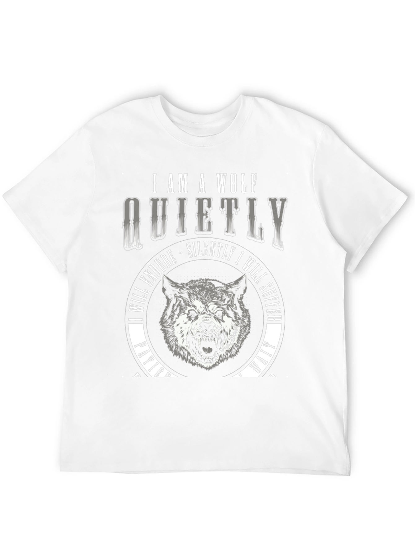 I Am A Wolf Quietly T-Shirt - Black