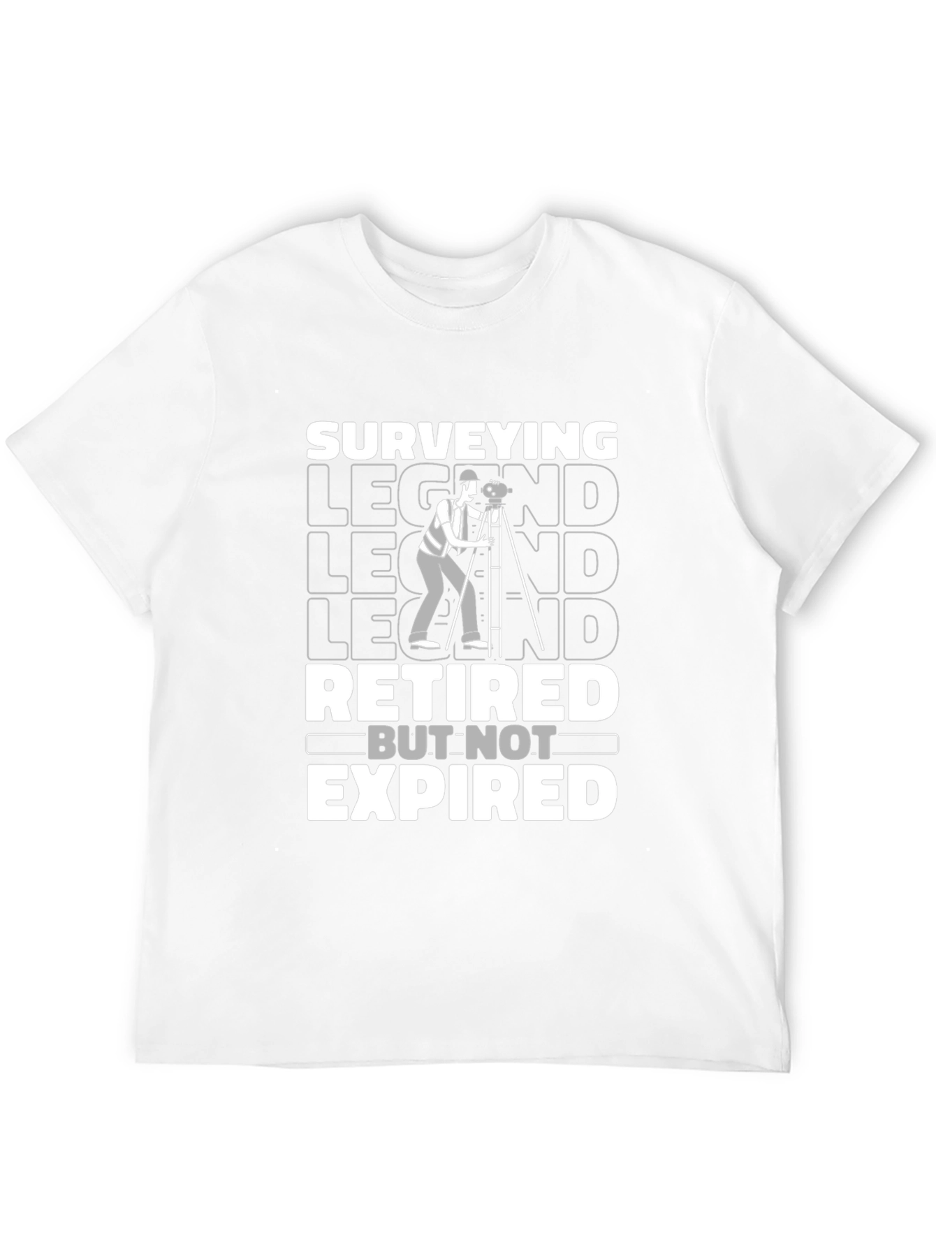 Surveying Legend Retired Mens Black T-Shirt