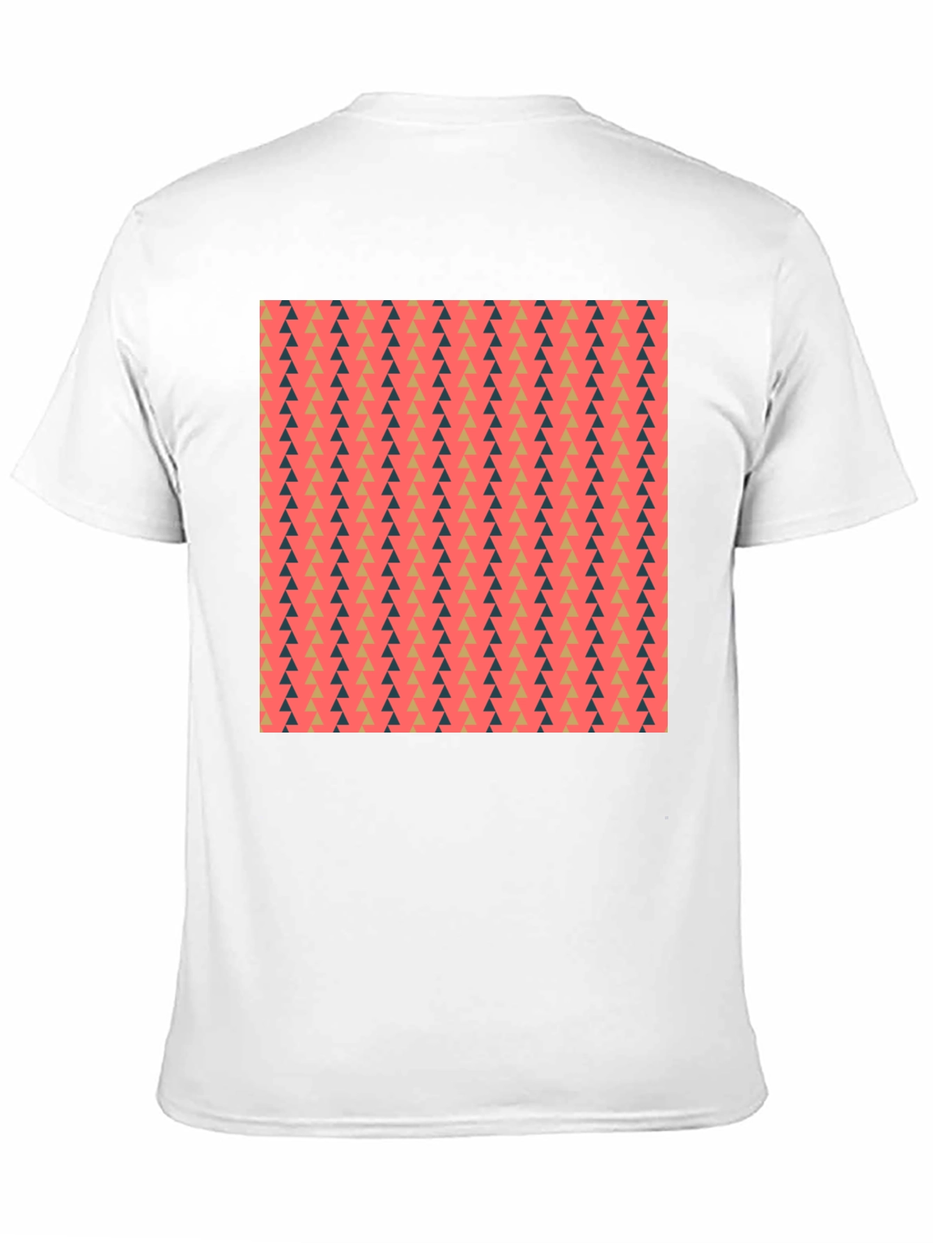 Stylish Triangle Pattern Black T-Shirt