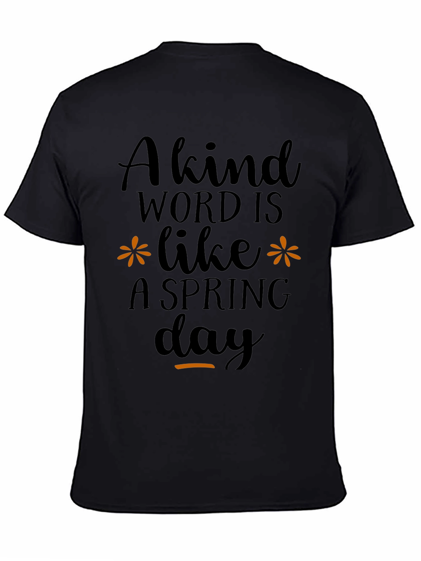 Kind Word Spring Day Graphic Black Tee