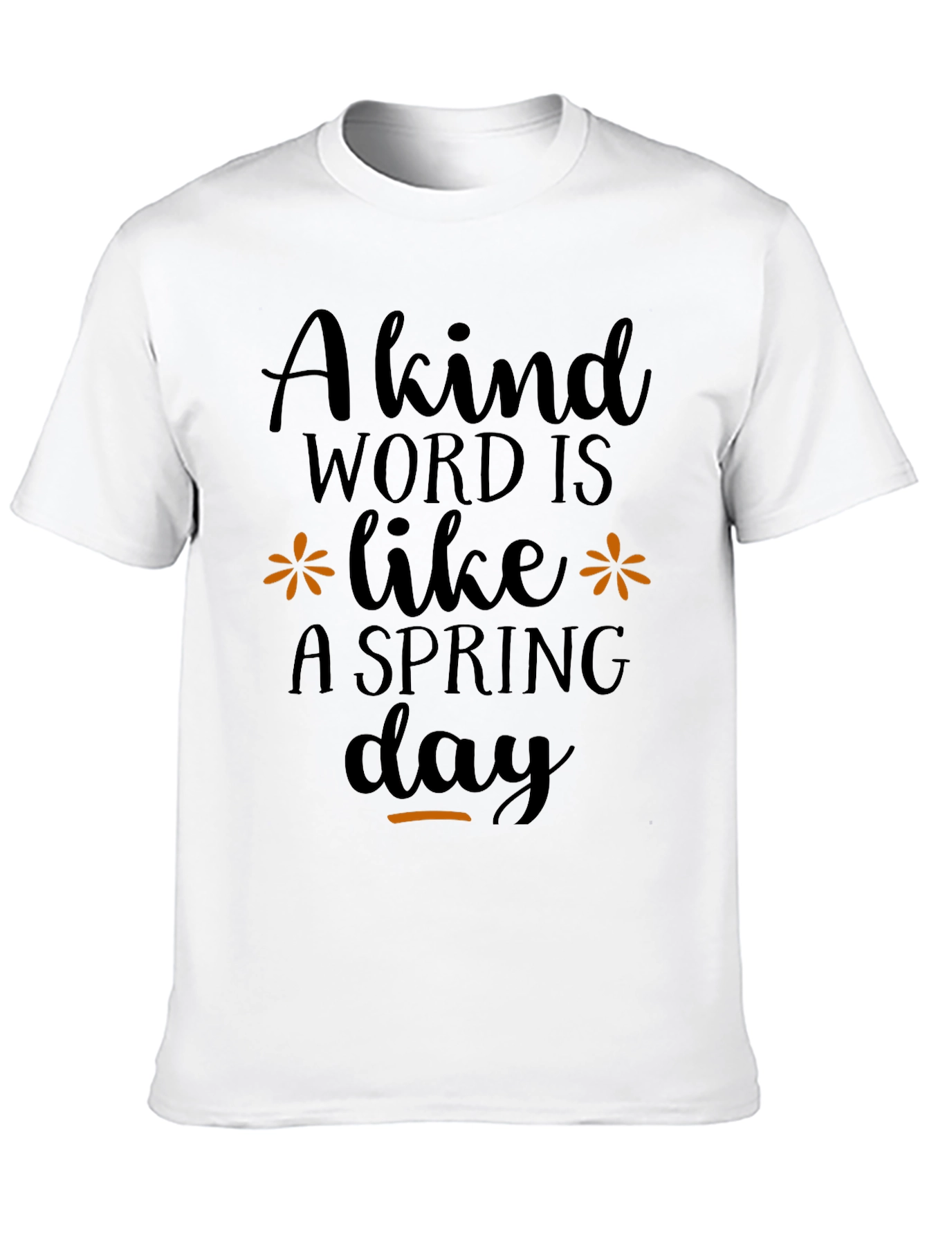 Kind Word Spring Day Graphic Black Tee