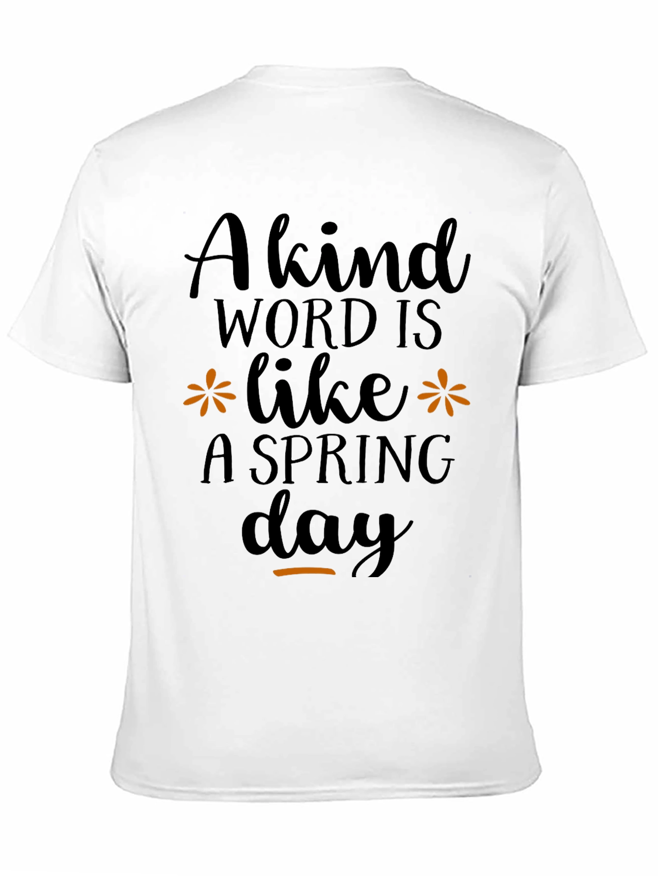 Kind Word Spring Day Graphic Black Tee