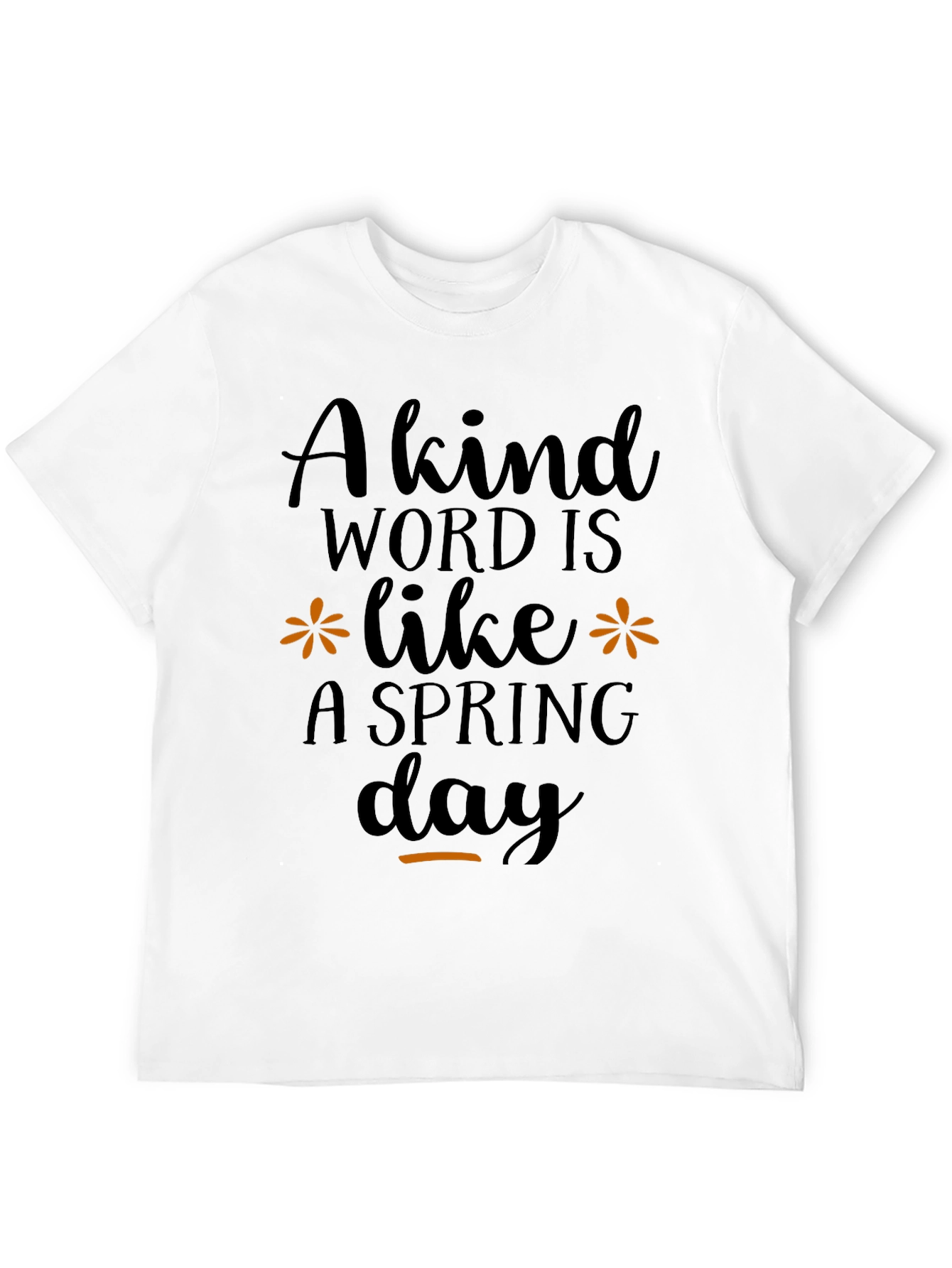 Kind Word Spring Day Graphic Black Tee
