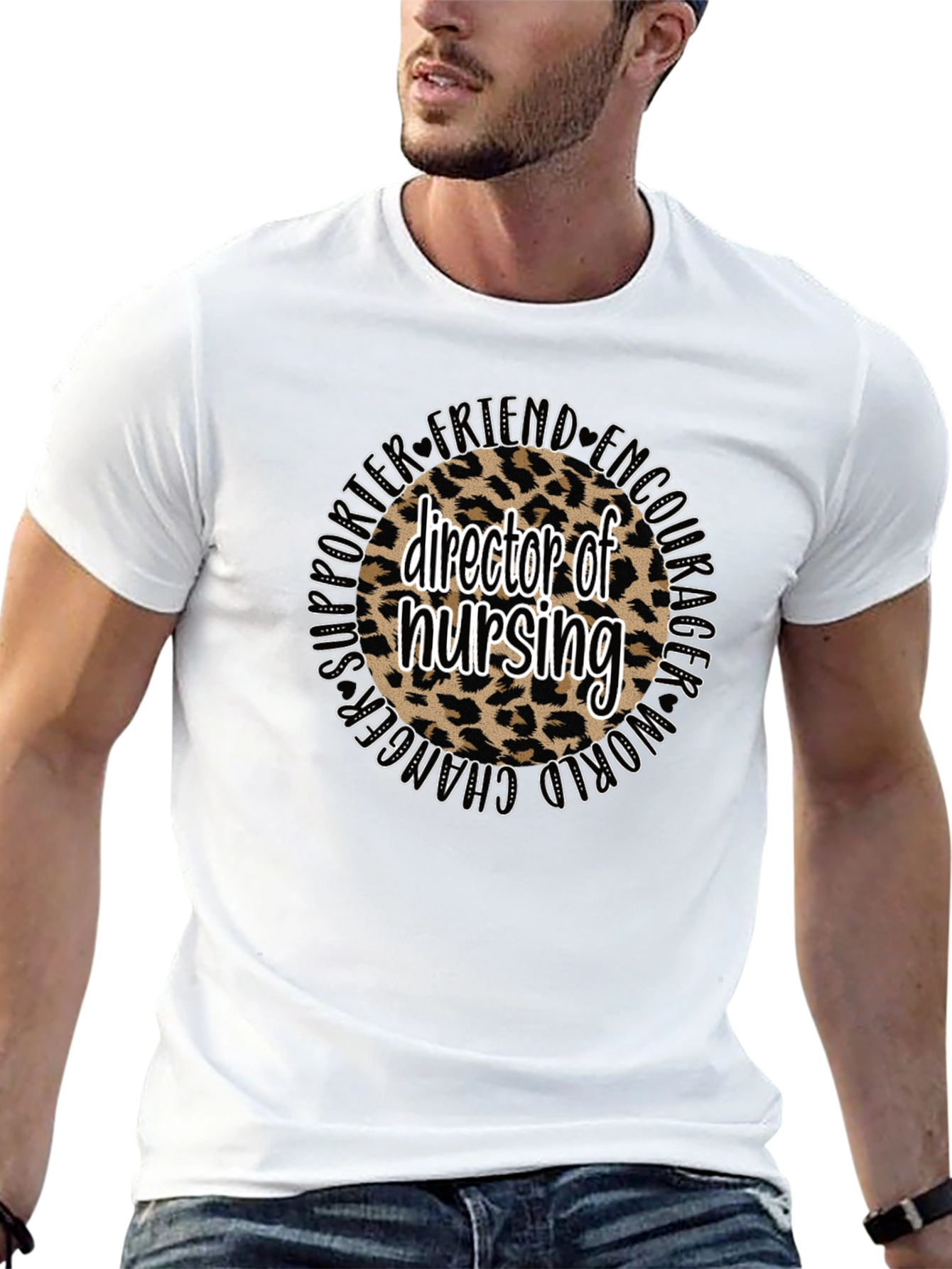 Director of Nursing Leopard Print Tee