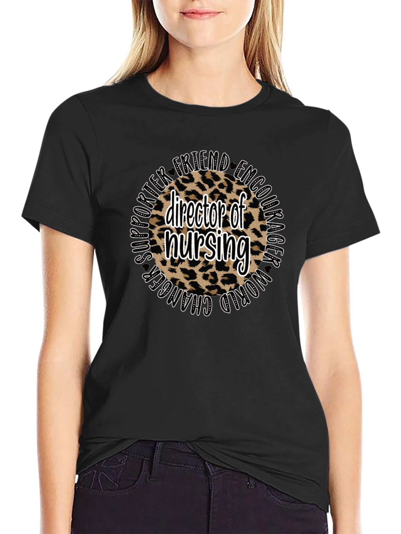 Director of Nursing Leopard Print Tee