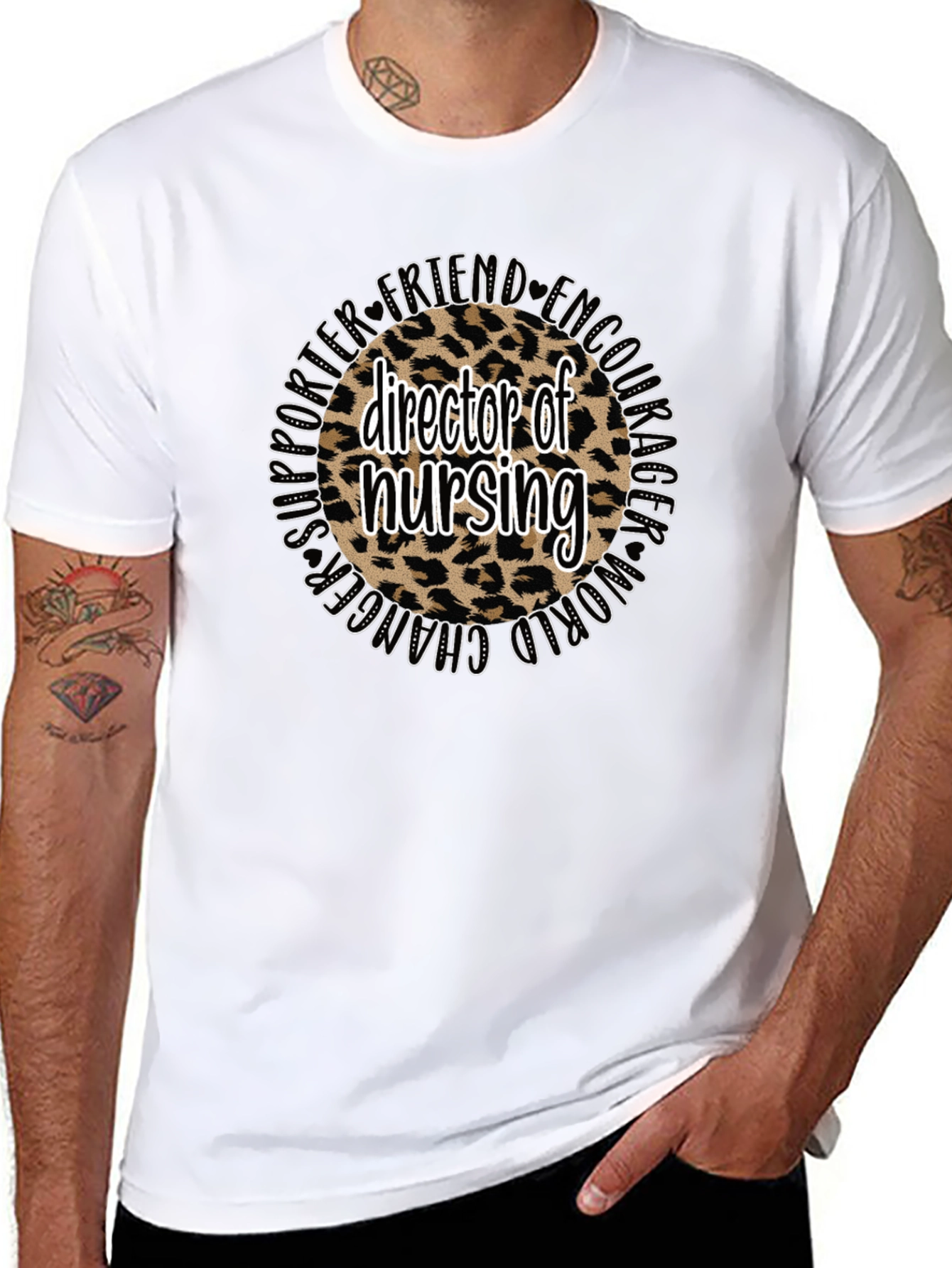 Director of Nursing Leopard Print Tee