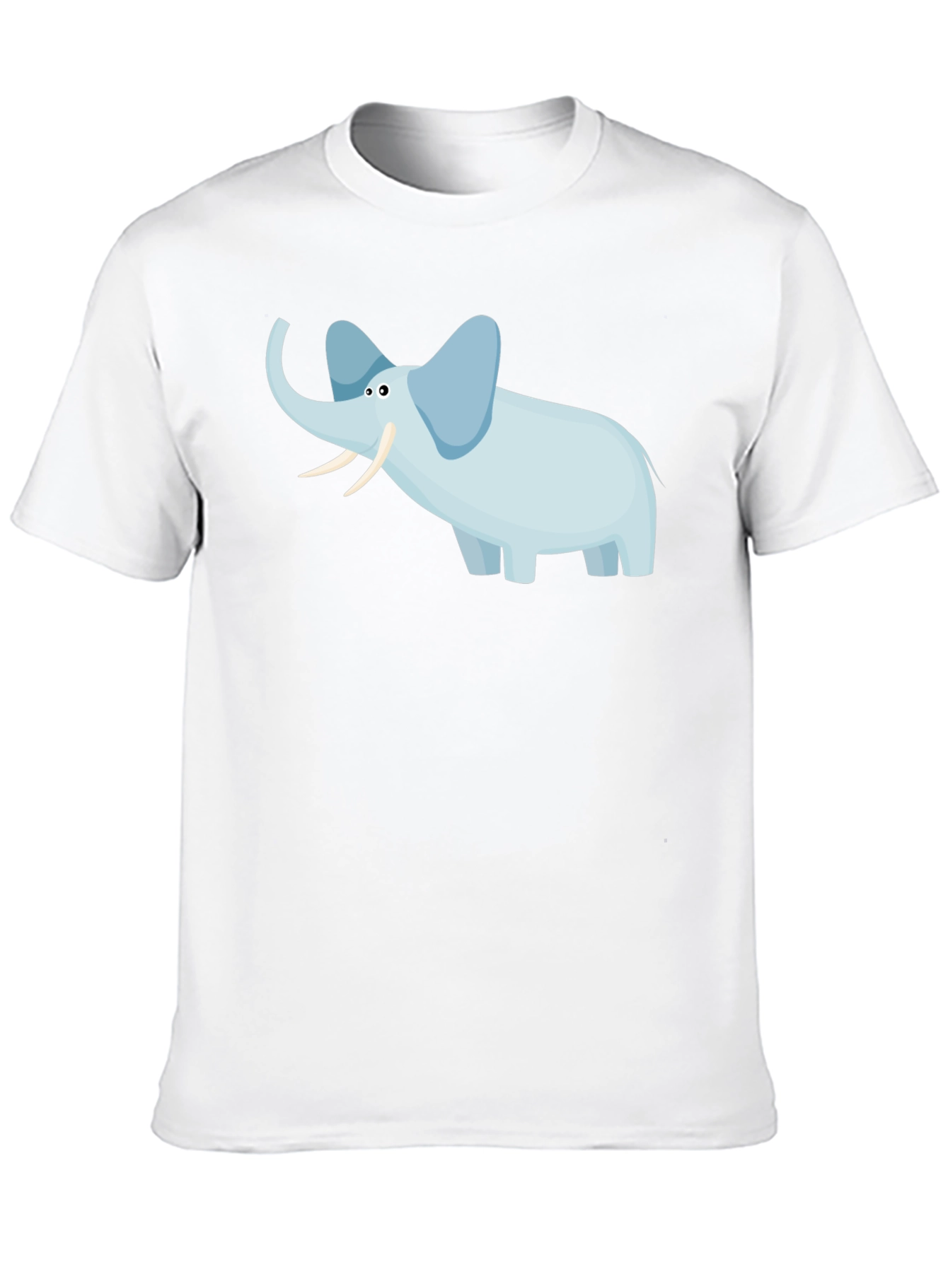 Elephant Graphic Tee - Black Cotton Casual
