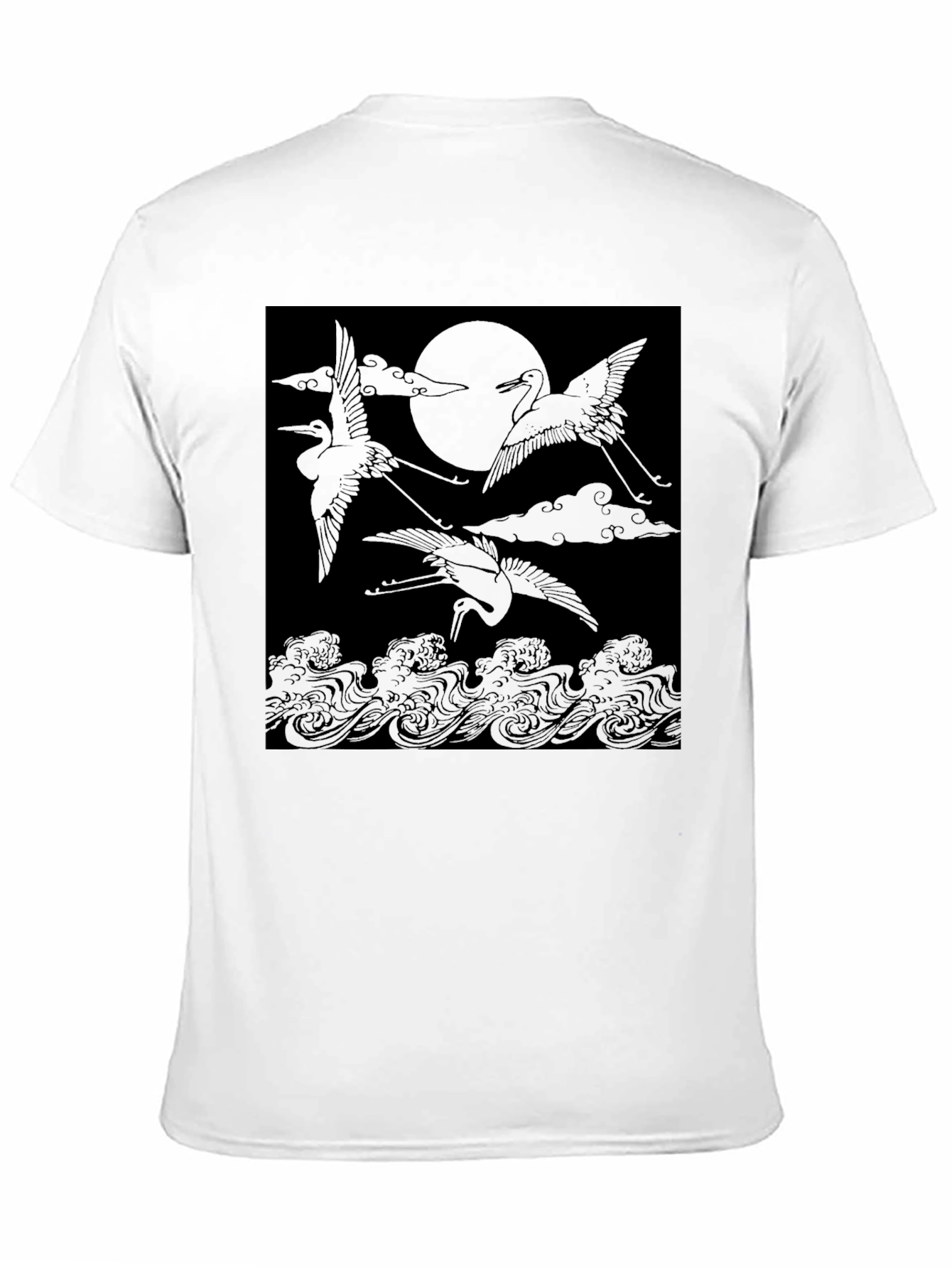 Crane & Moon Graphic Tee - Black