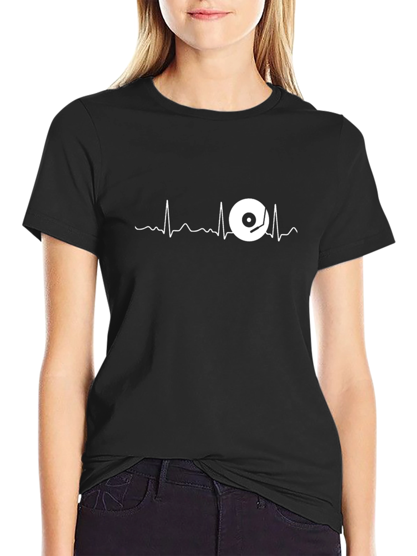 DJ Heartbeat Graphic Tee - Music Lover Shirt