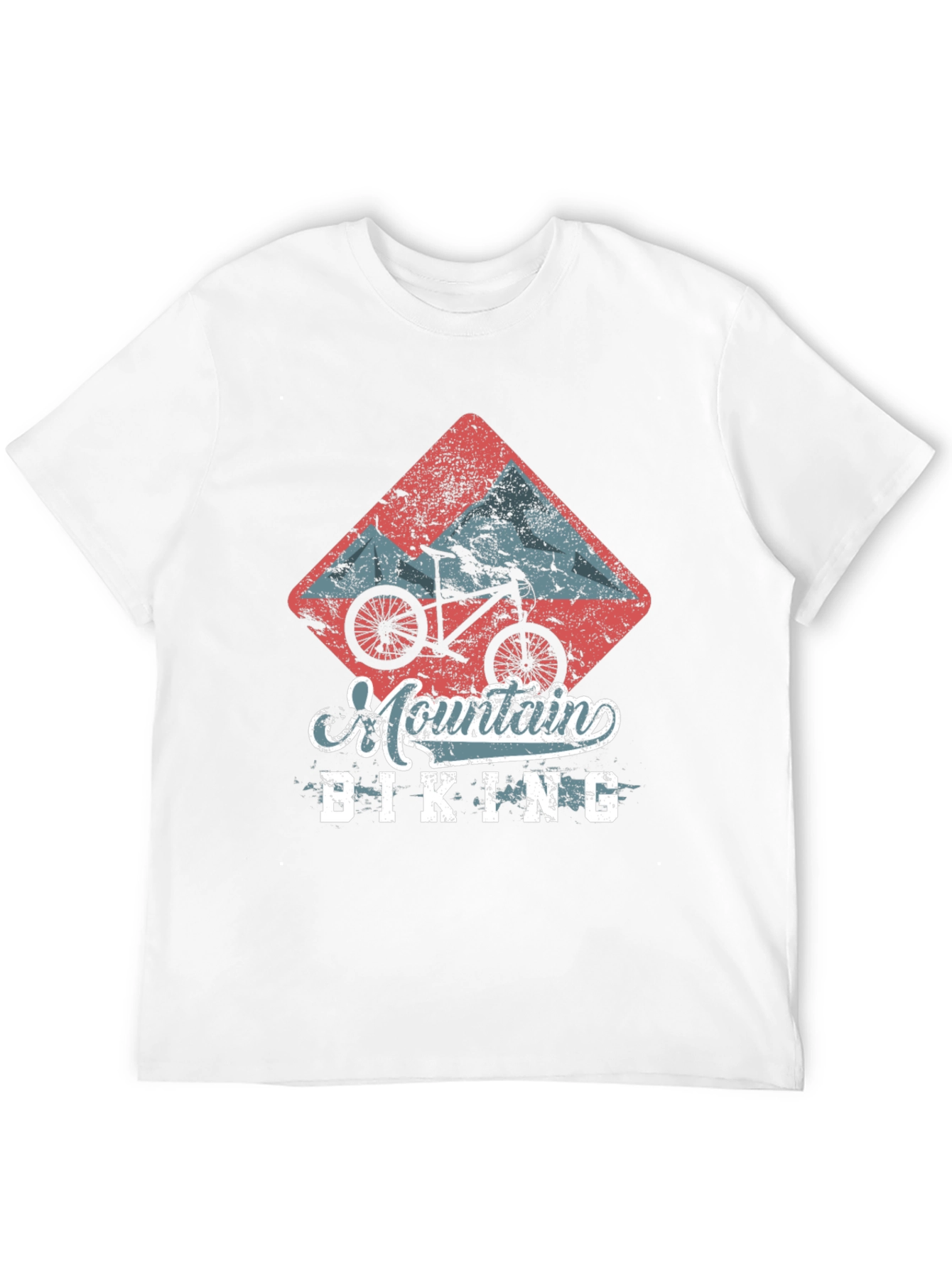 Mountain Biking Graphic Tee - Black Cotton T-Shirt
