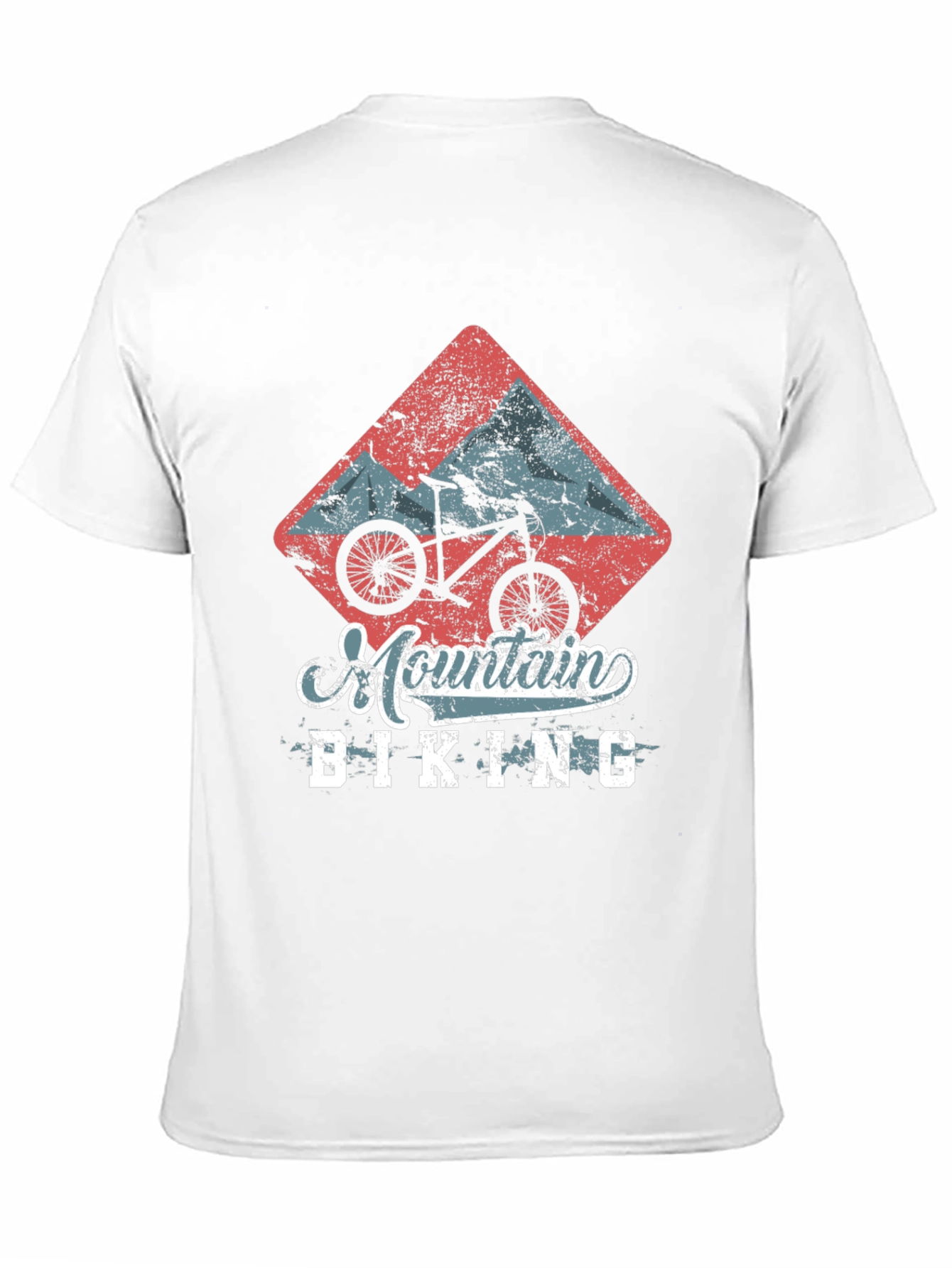 Mountain Biking Graphic Tee - Black Cotton T-Shirt