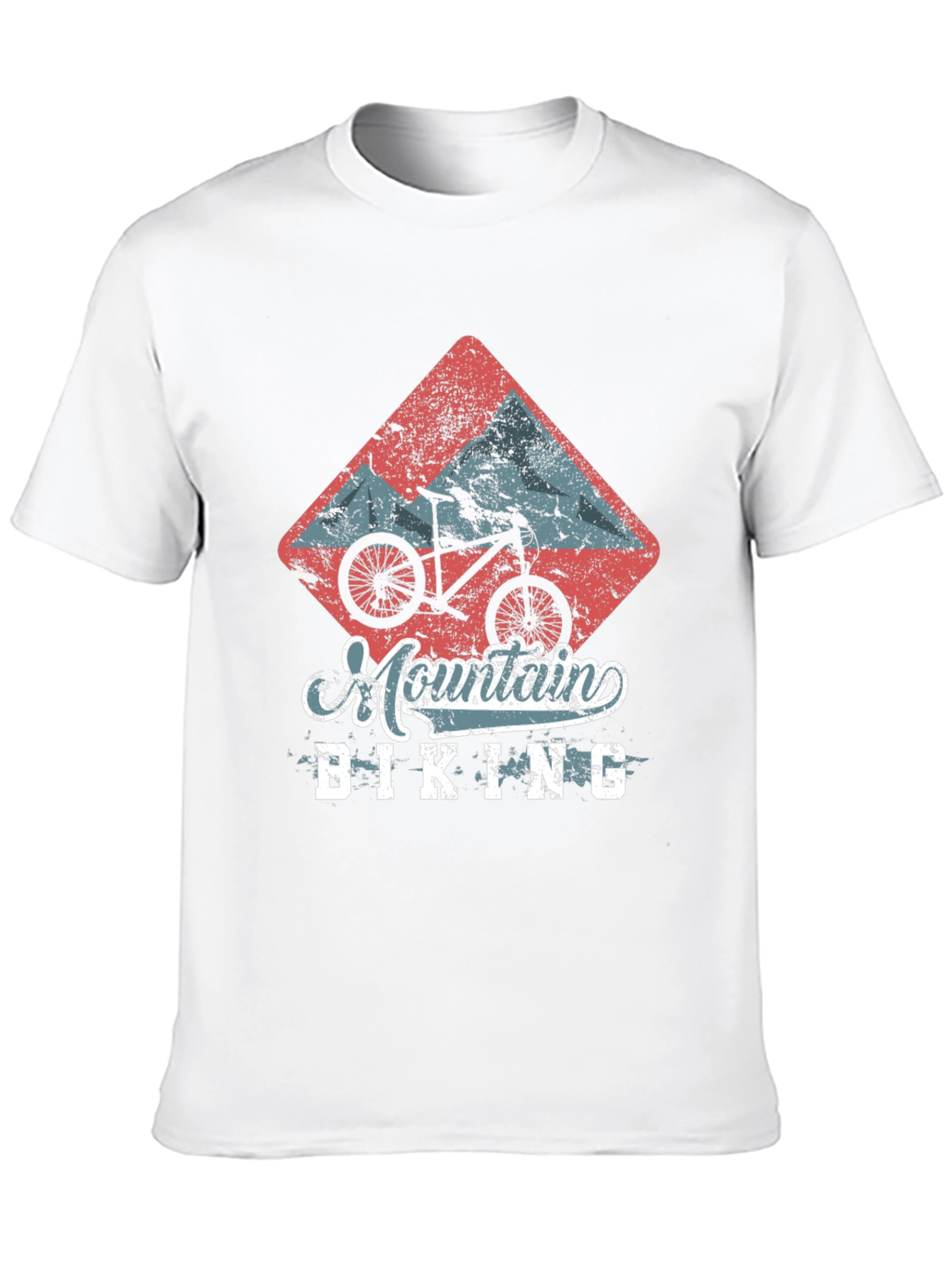 Mountain Biking Graphic Tee - Black Cotton T-Shirt