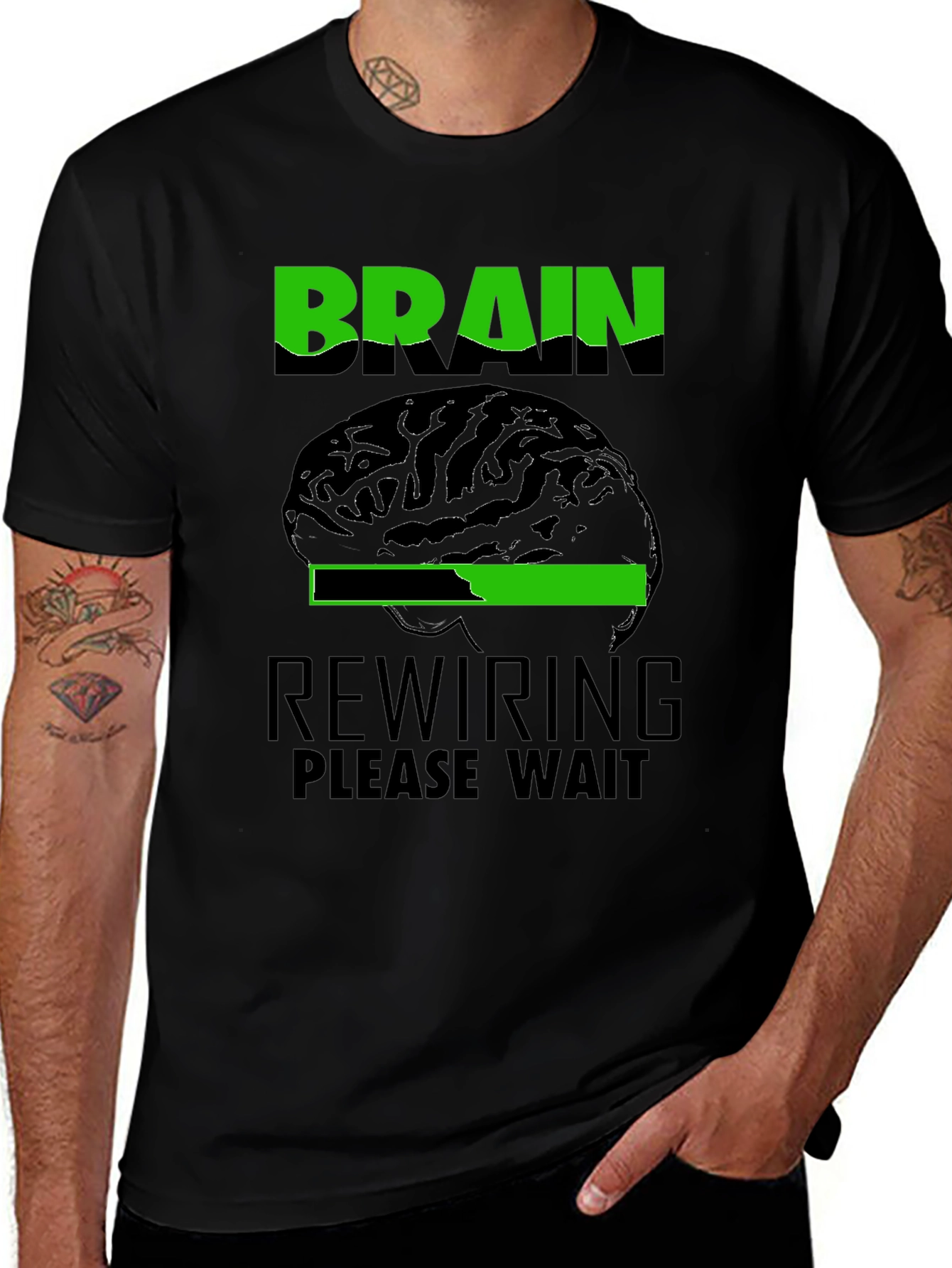 Brain Rewiring Please Wait Graphic T-Shirt