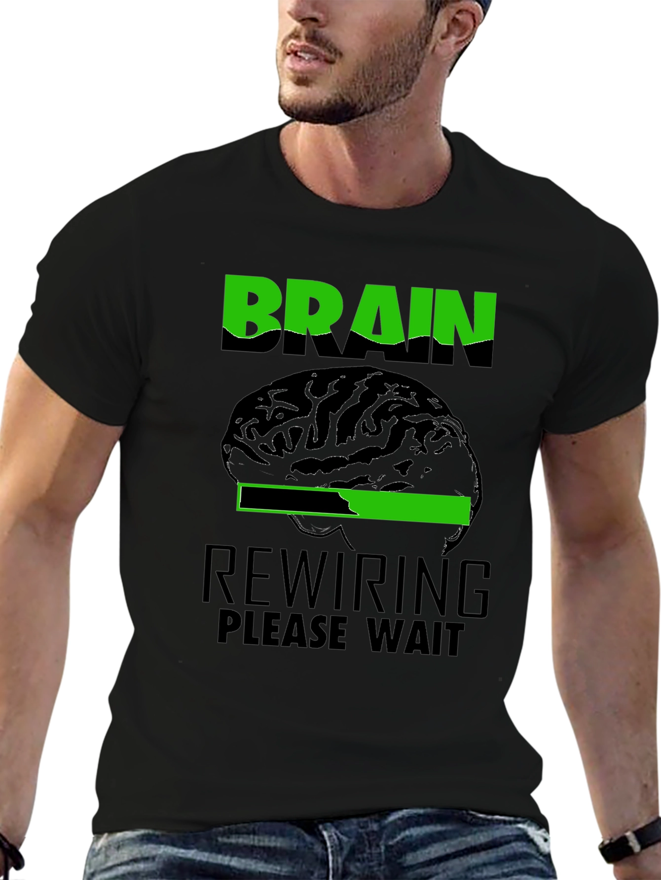 Brain Rewiring Please Wait Graphic T-Shirt