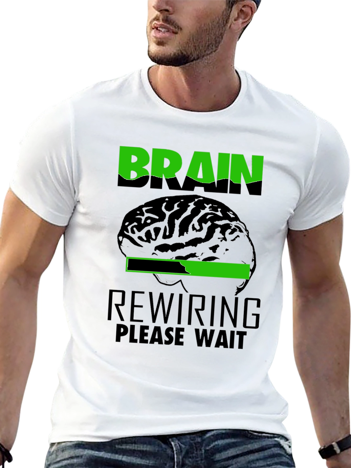 Brain Rewiring Please Wait Graphic T-Shirt