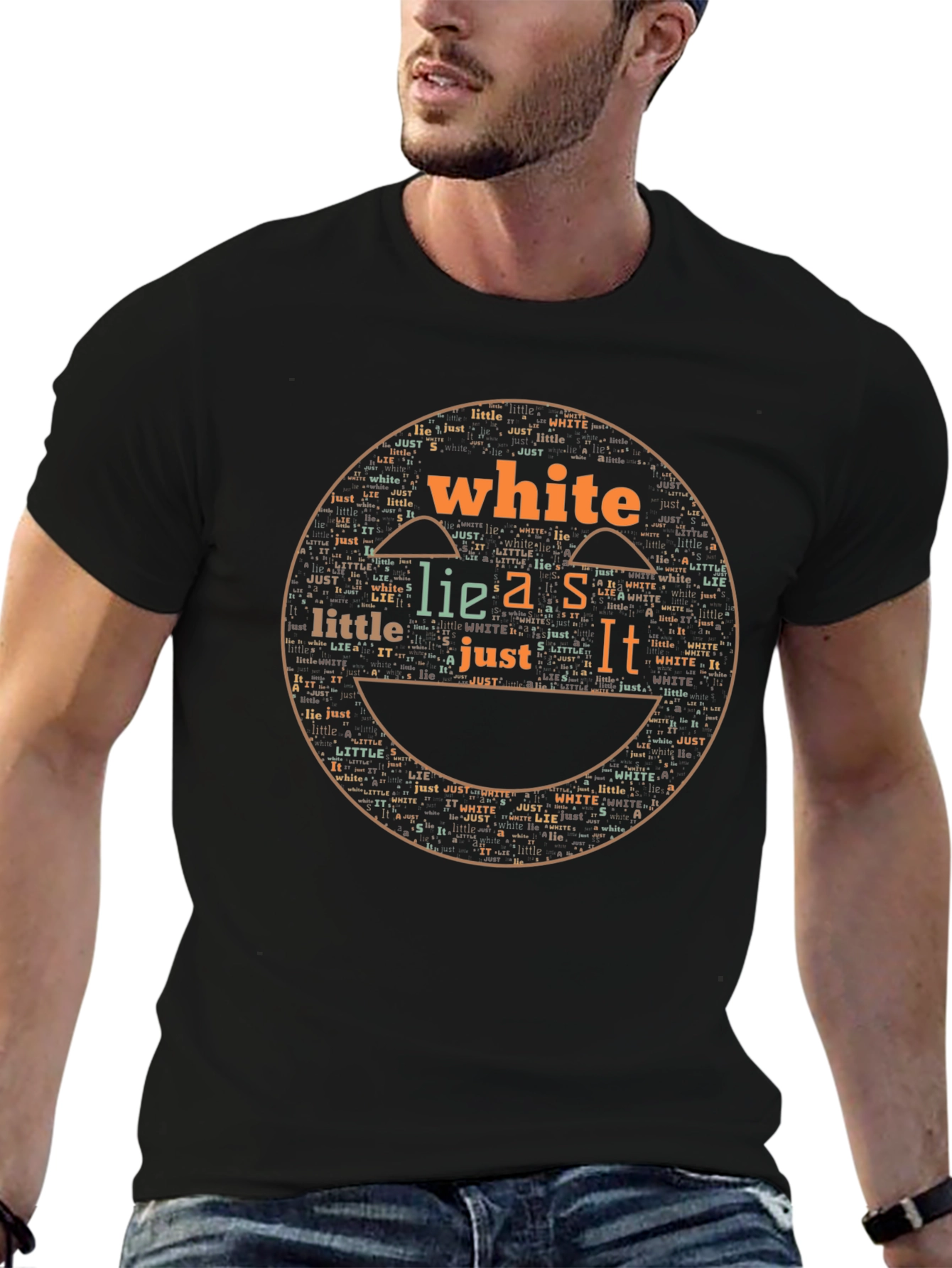 Word Art Smiley Face T-Shirt