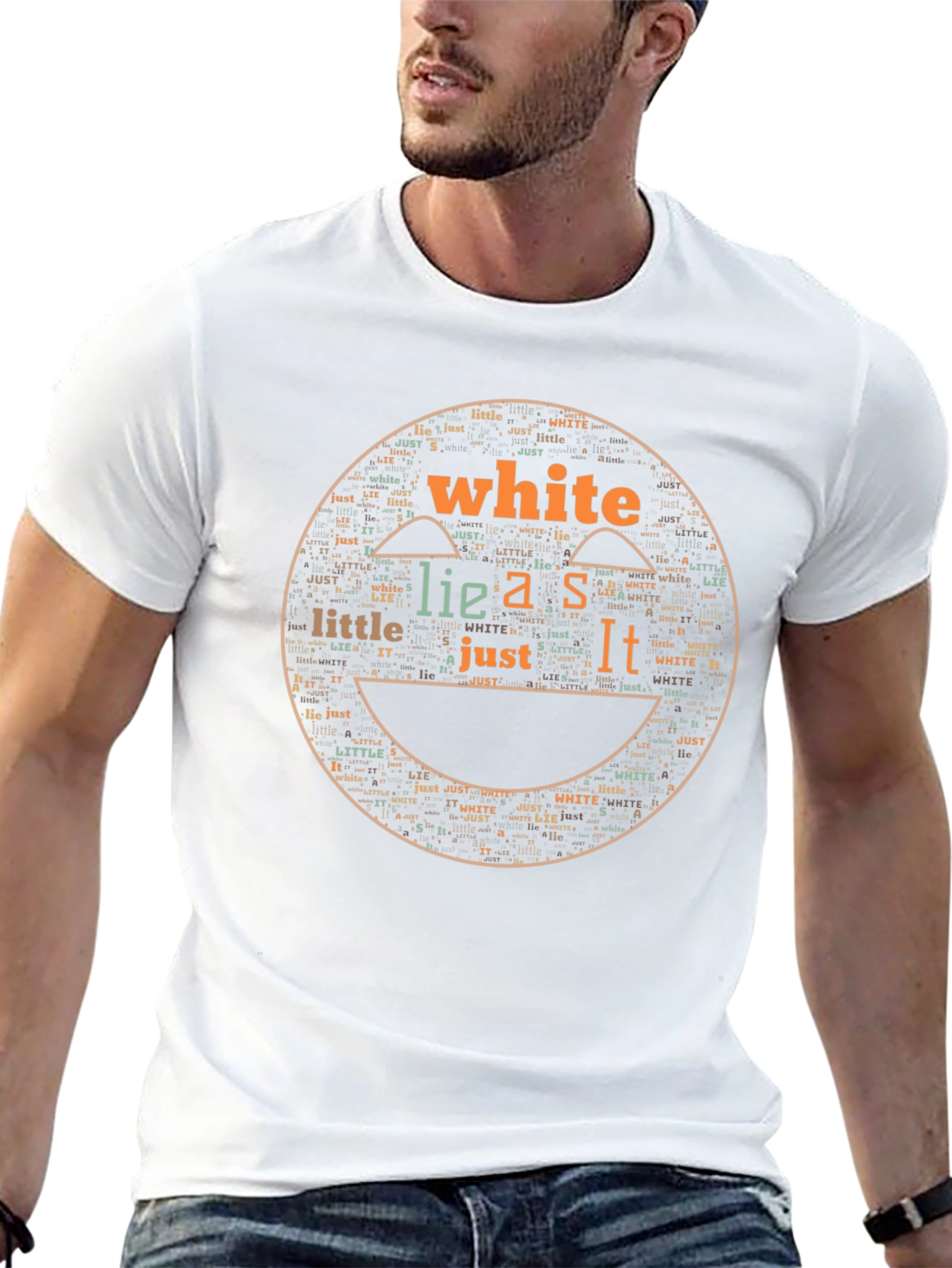 Word Art Smiley Face T-Shirt