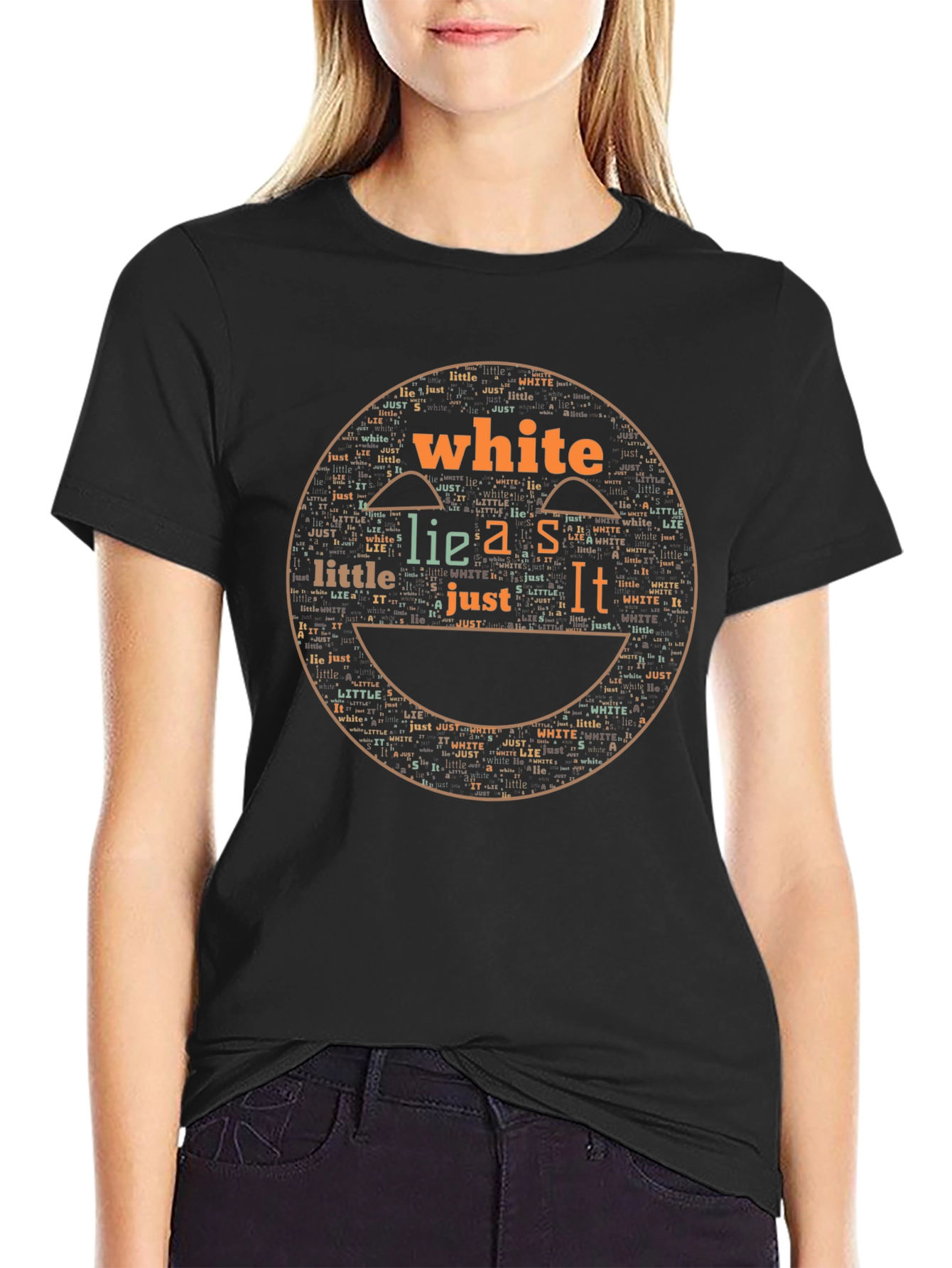 Word Art Smiley Face T-Shirt