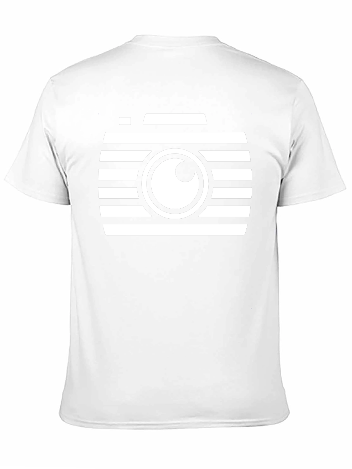 Retro Camera Graphic Tee - Black Cotton T-Shirt