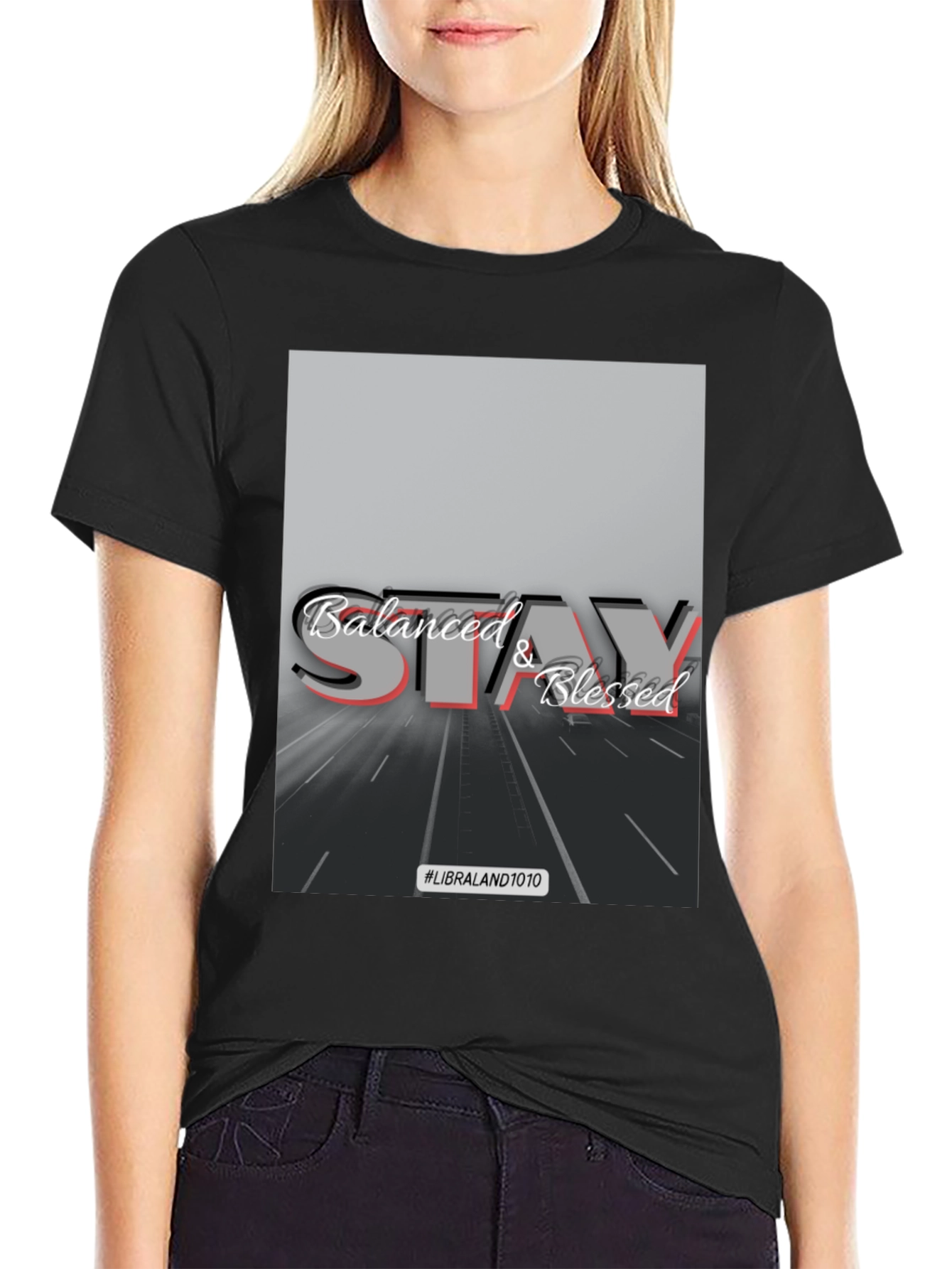 Balanced and Blessed Black Tee