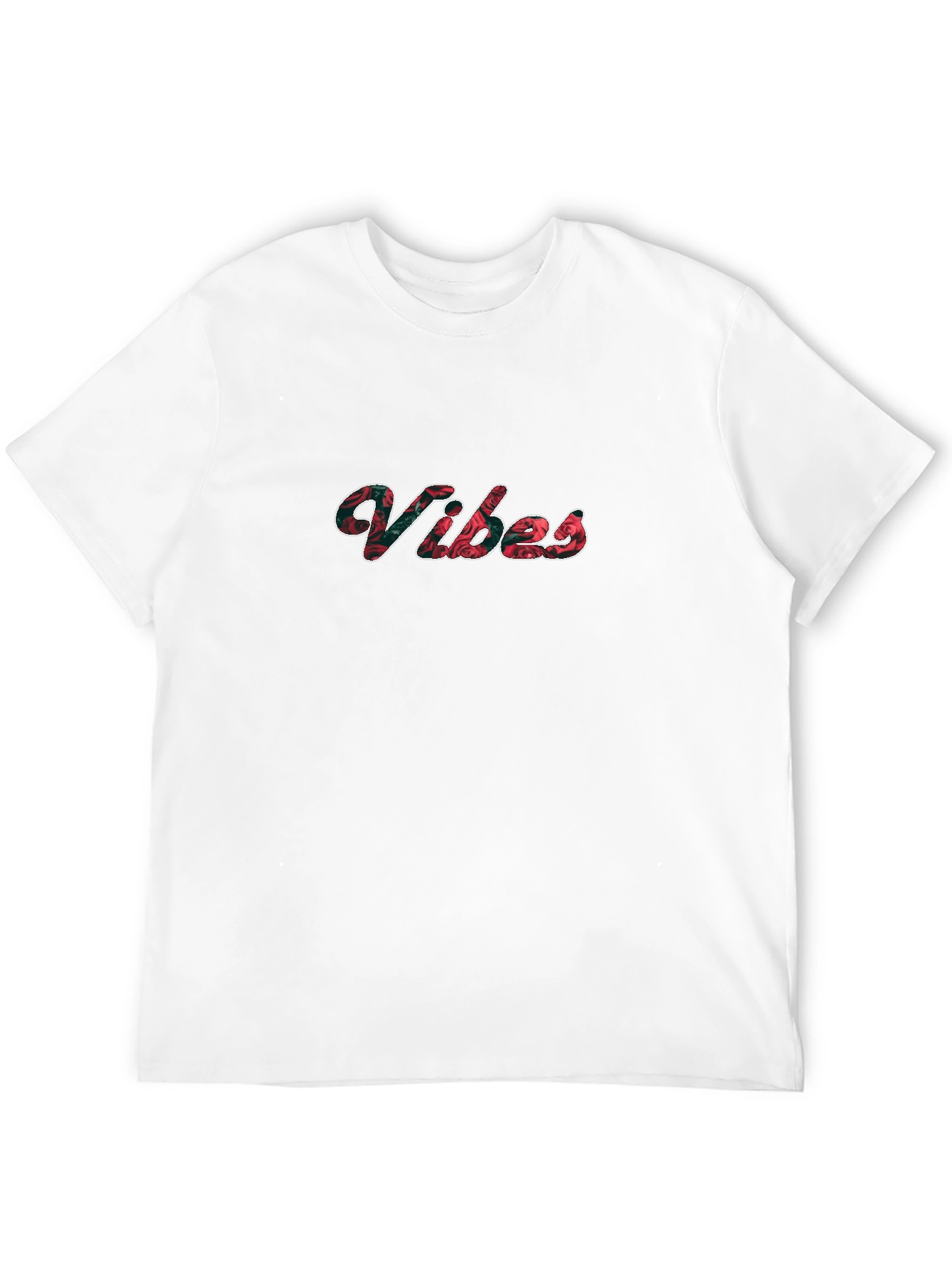 Floral Vibes Graphic Tee - Casual Black T-Shirt