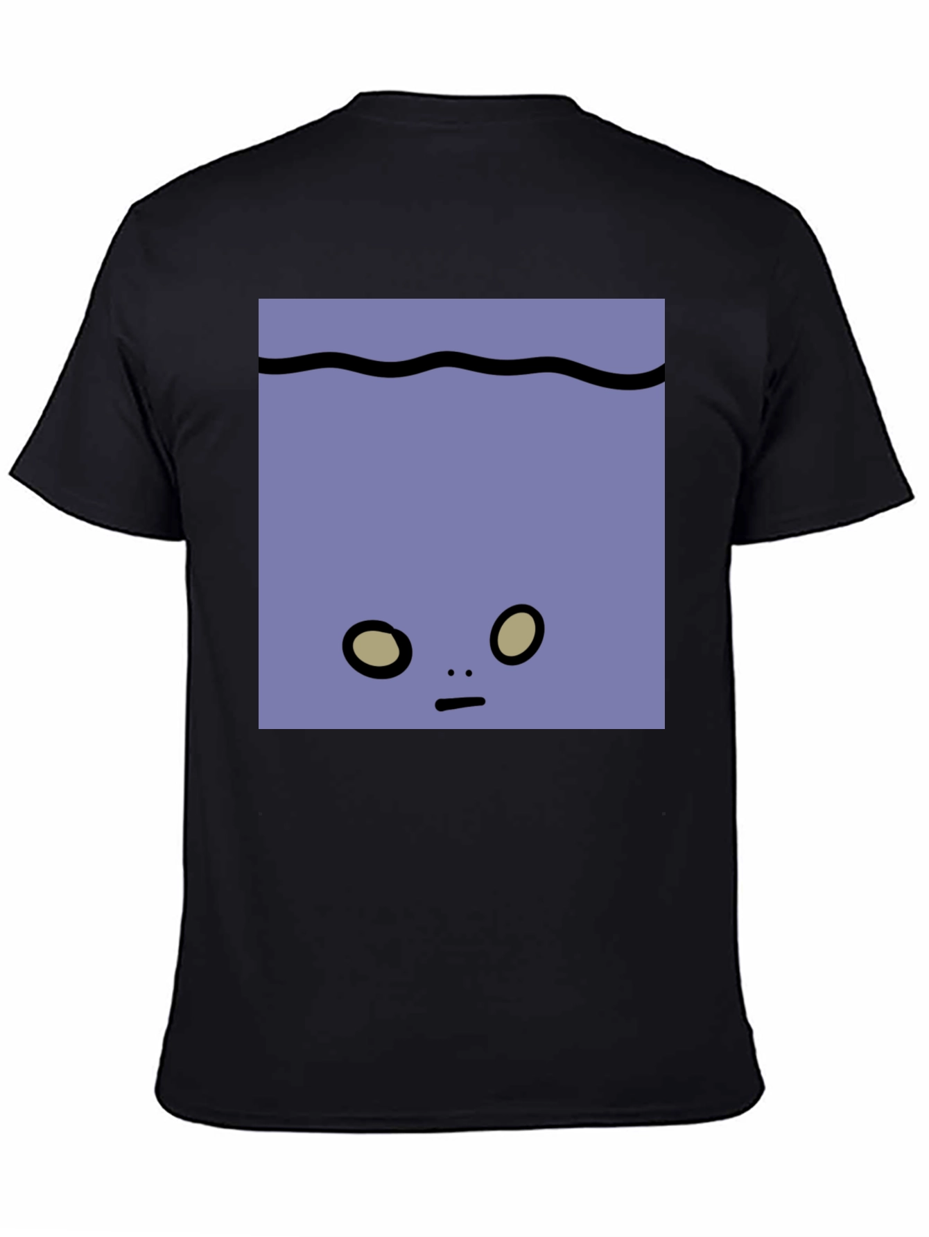 Cute Underwater Face Graphic Tee - Black