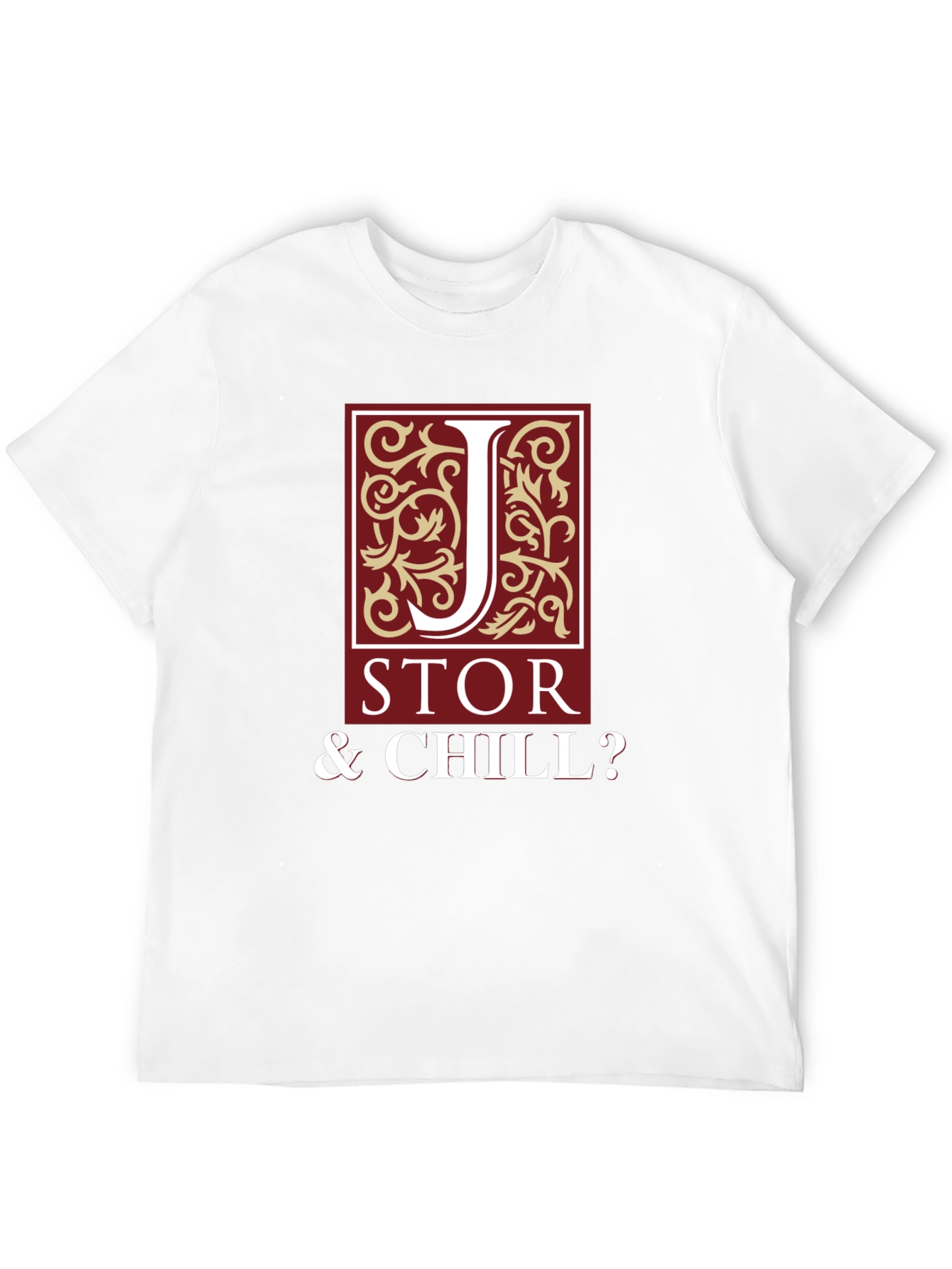 JSTOR & Chill? Mens Black Graphic T-Shirt
