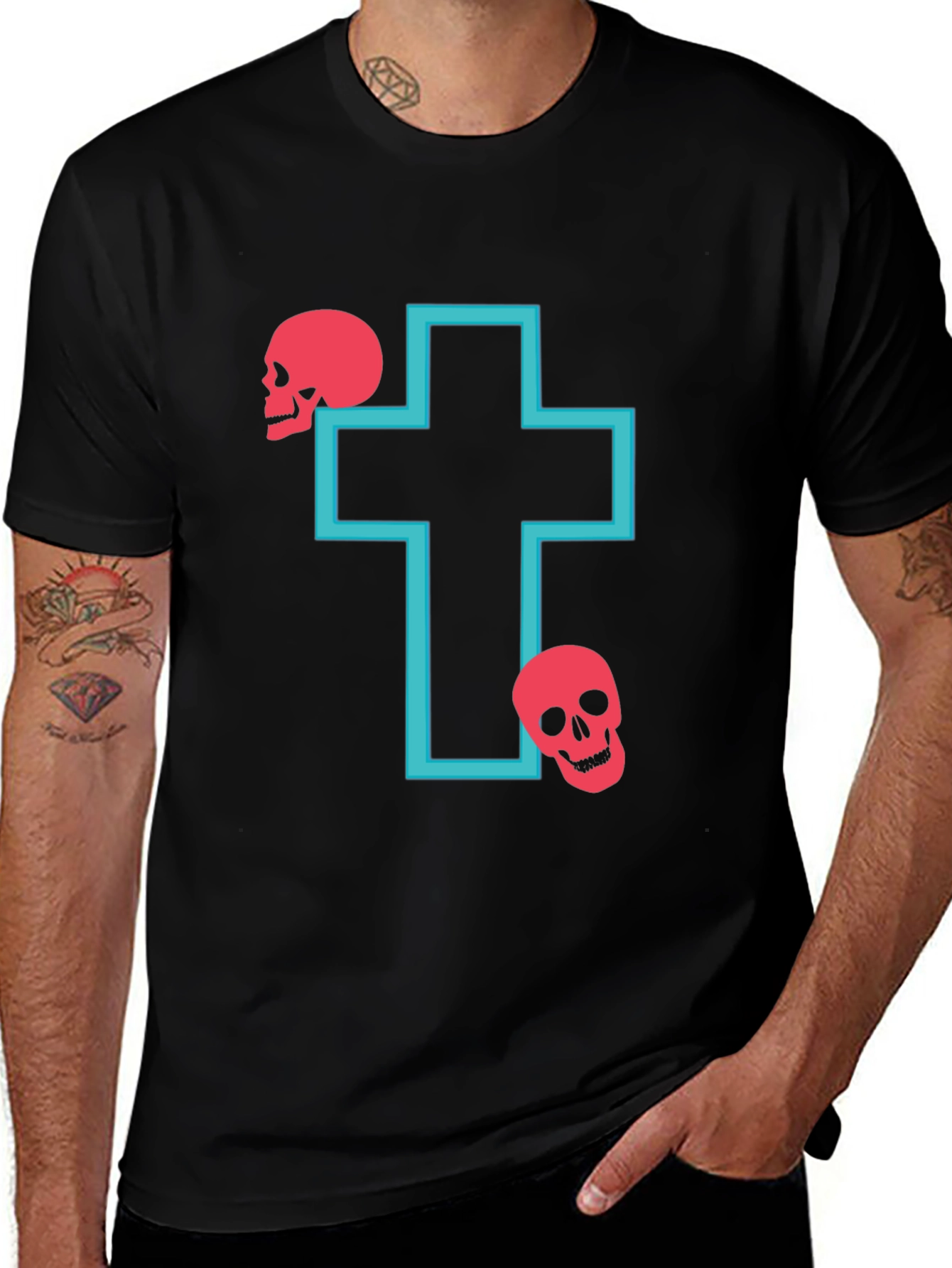 Skull Cross Graphic T-Shirt