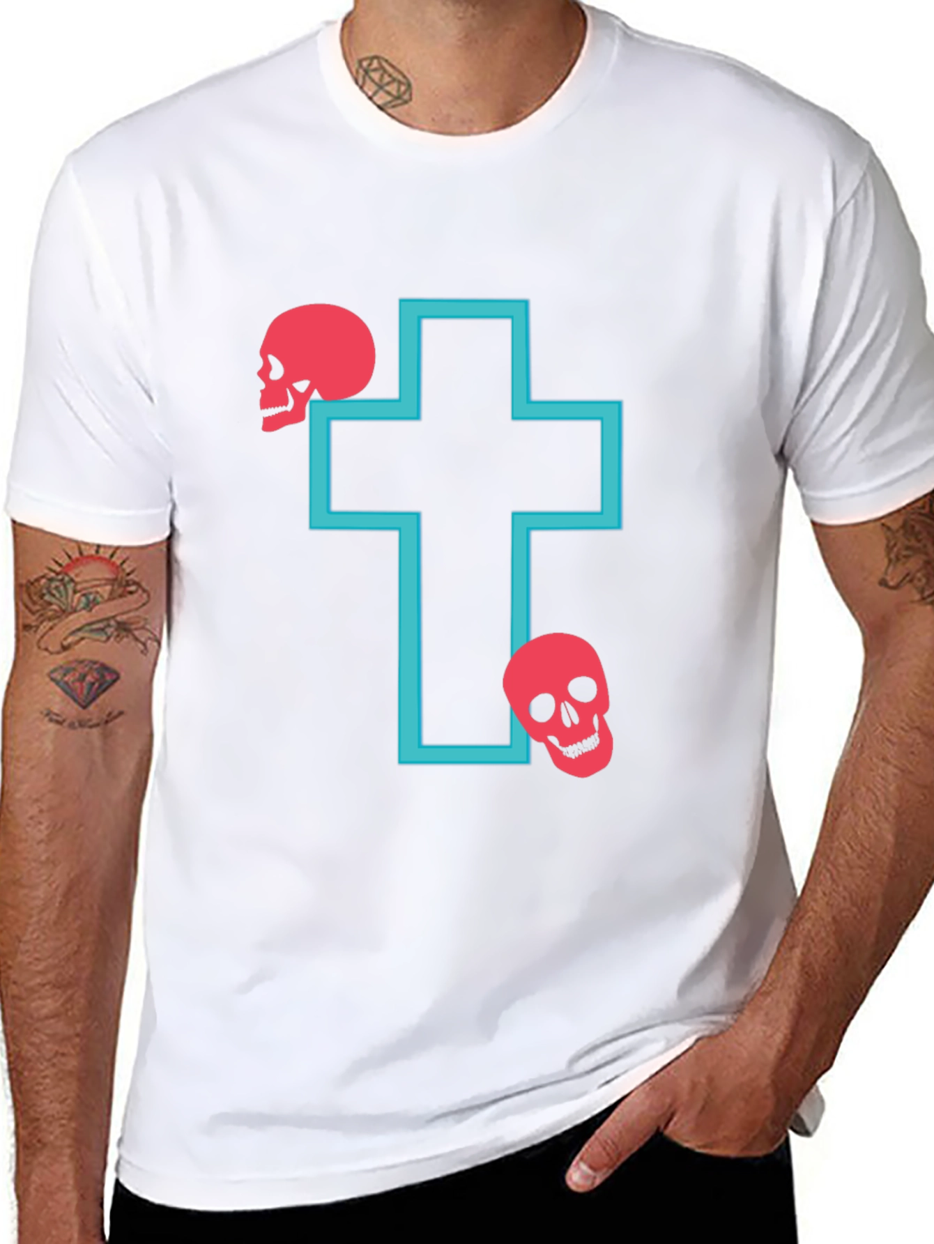 Skull Cross Graphic T-Shirt