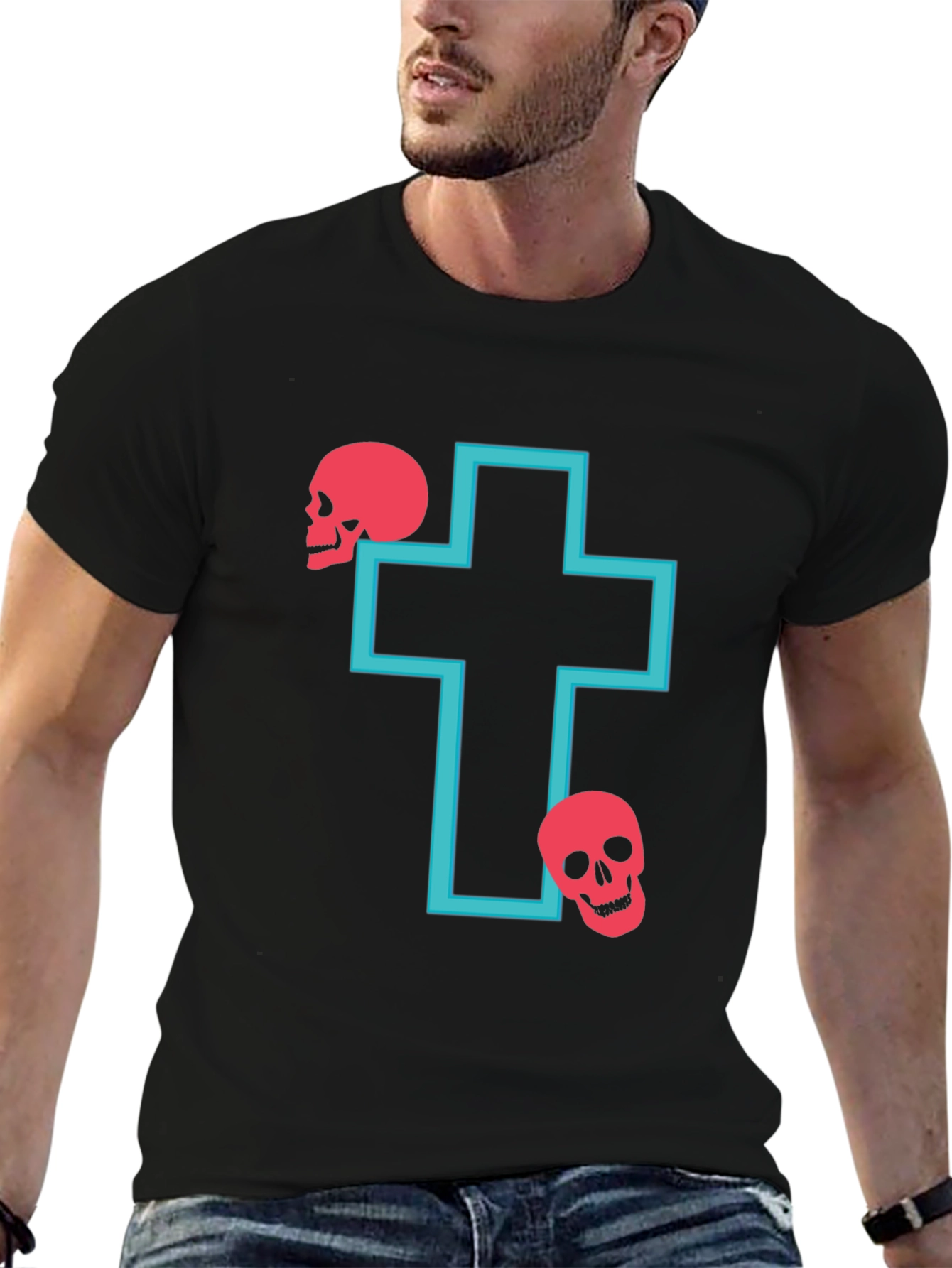 Skull Cross Graphic T-Shirt
