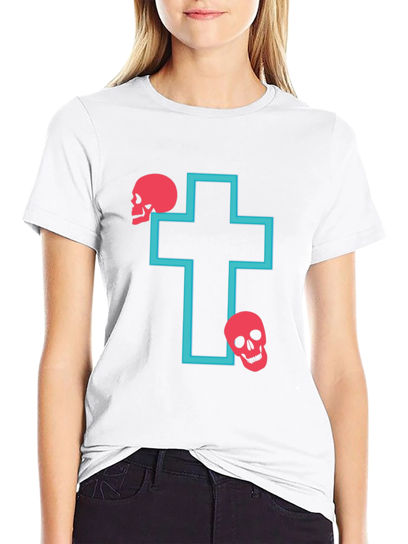 Skull Cross Graphic T-Shirt