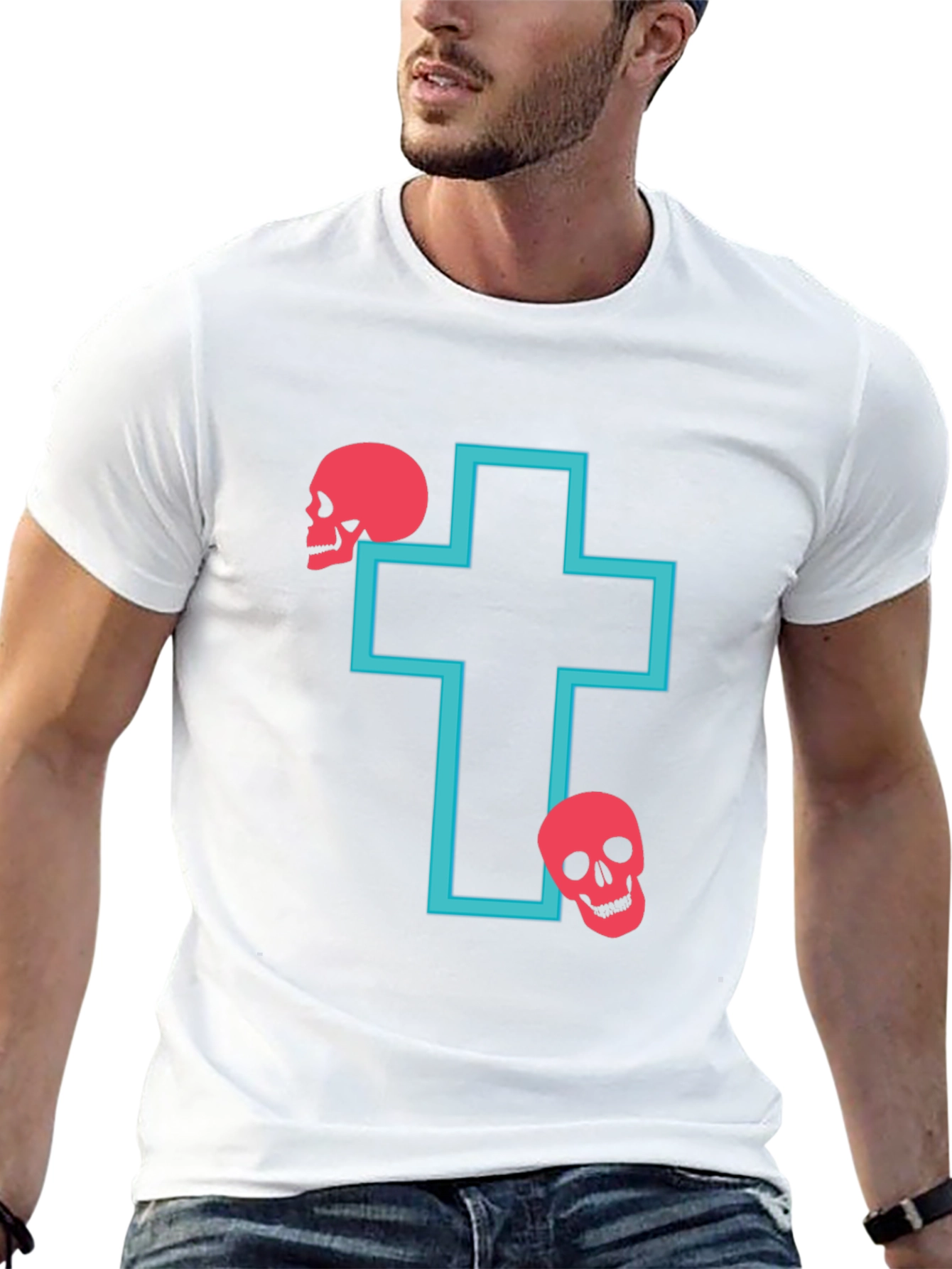Skull Cross Graphic T-Shirt