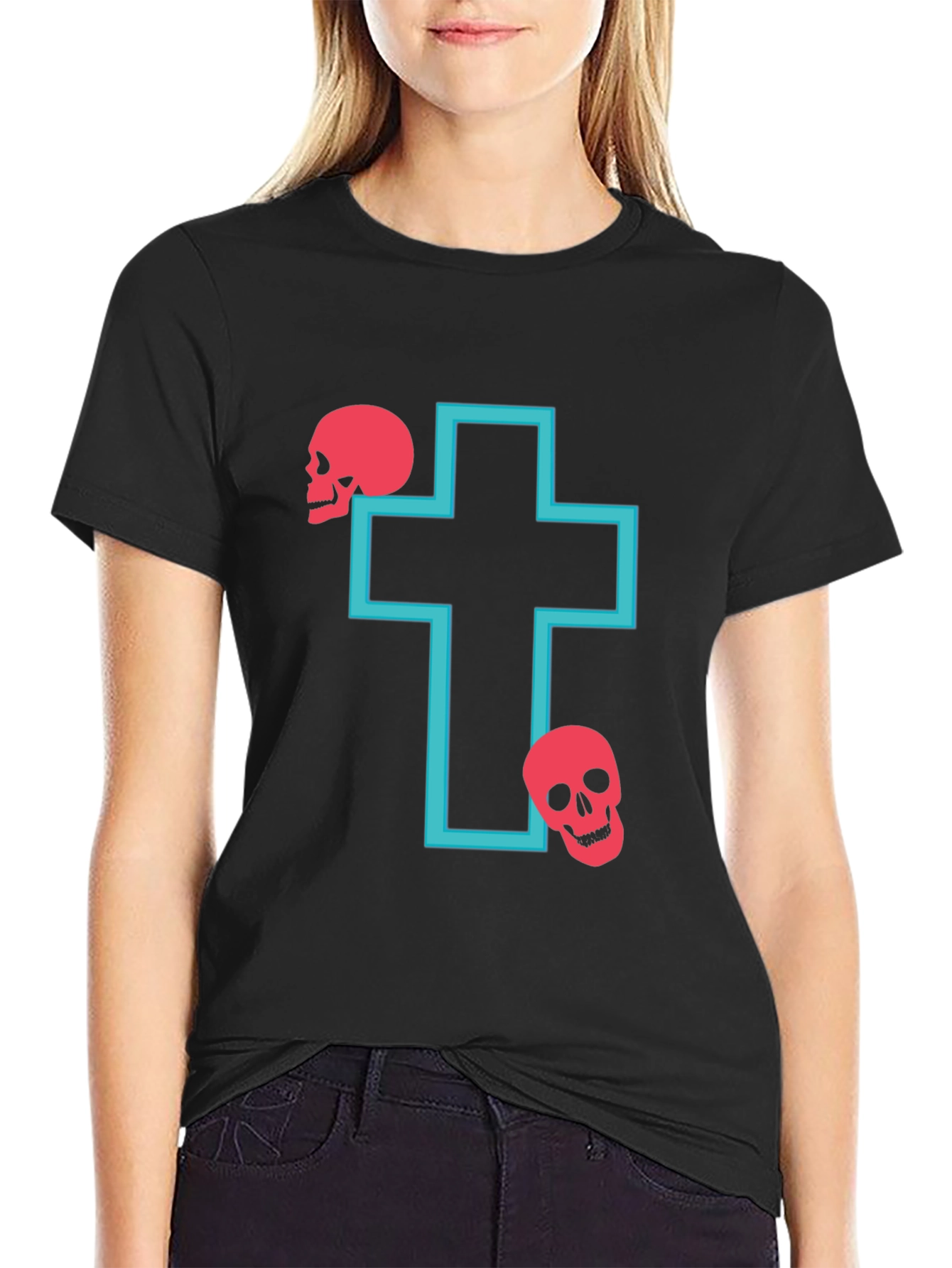 Skull Cross Graphic T-Shirt