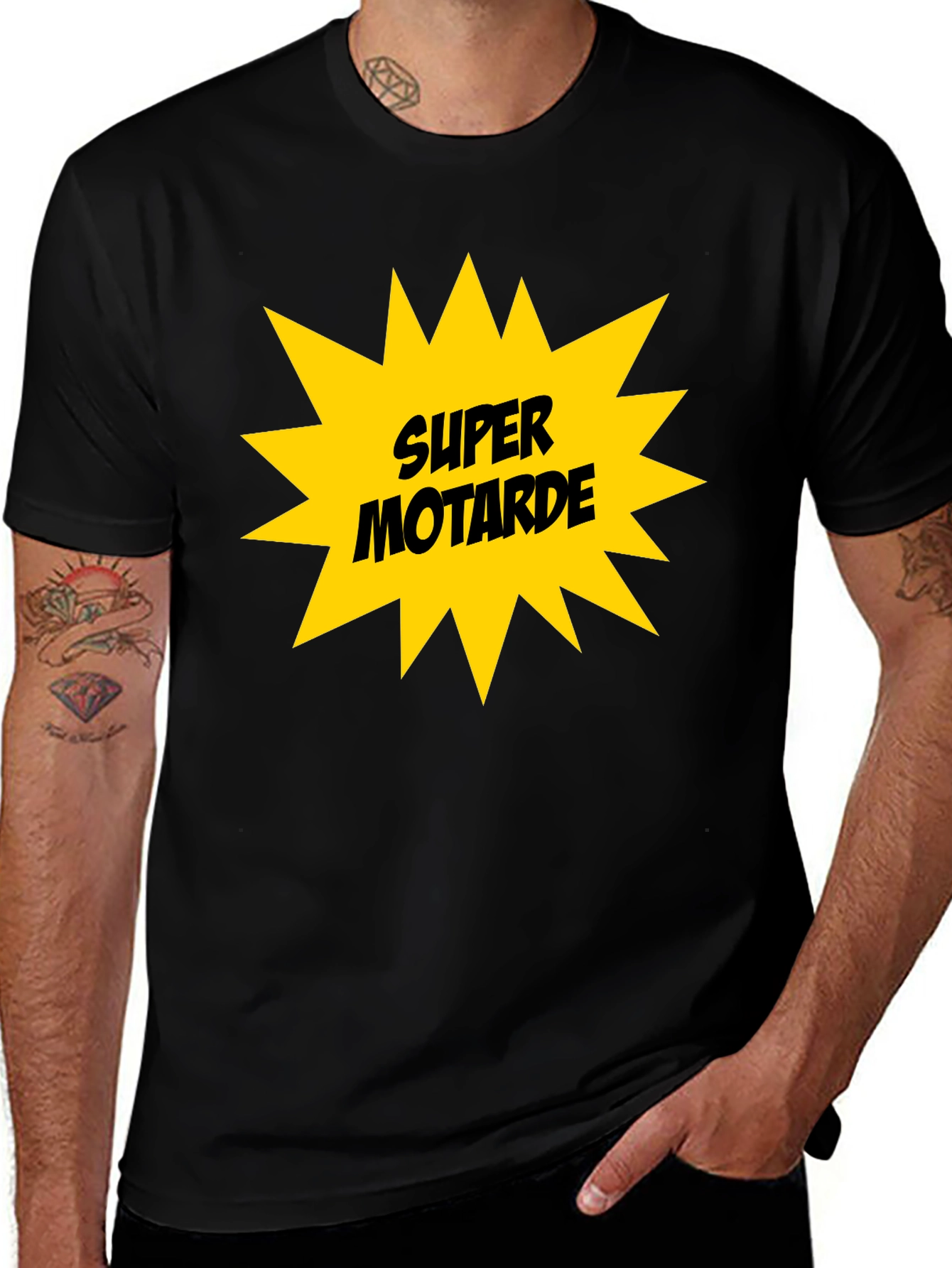 Super Motarde Black T-Shirt - Motorbike Graphic Tee