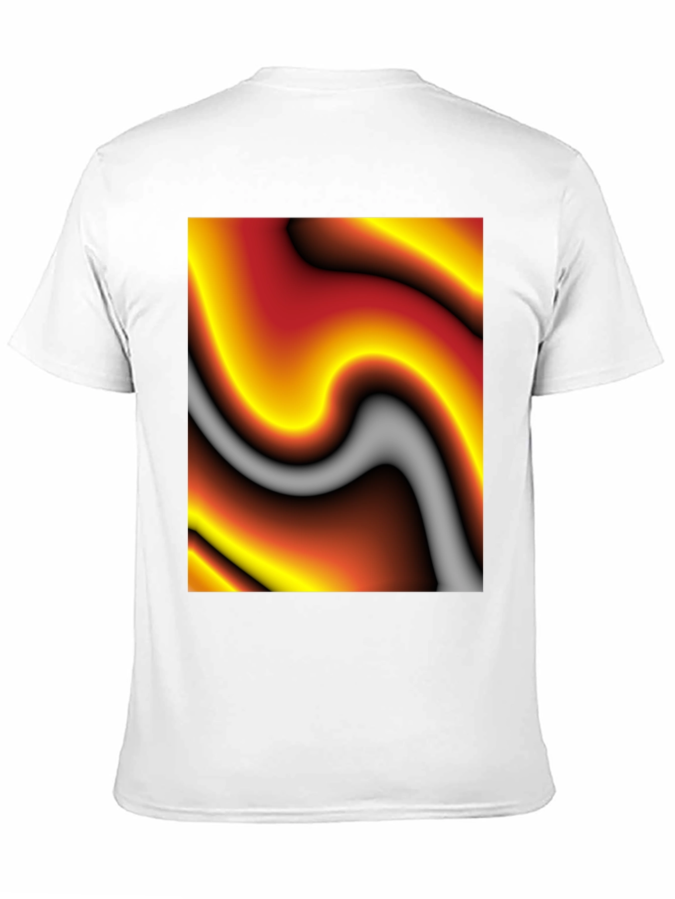 Abstract Art Graphic Tee - Soft Black Cotton