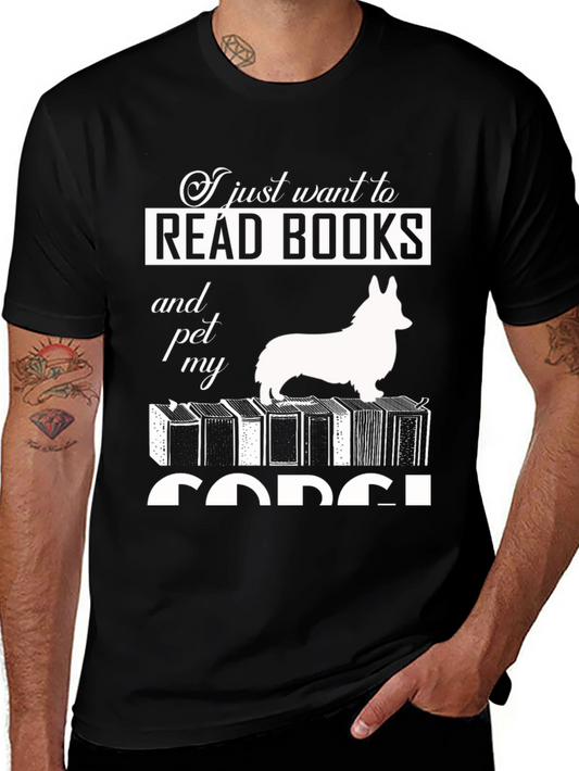 Read Books & Pet My Corgi T-Shirt