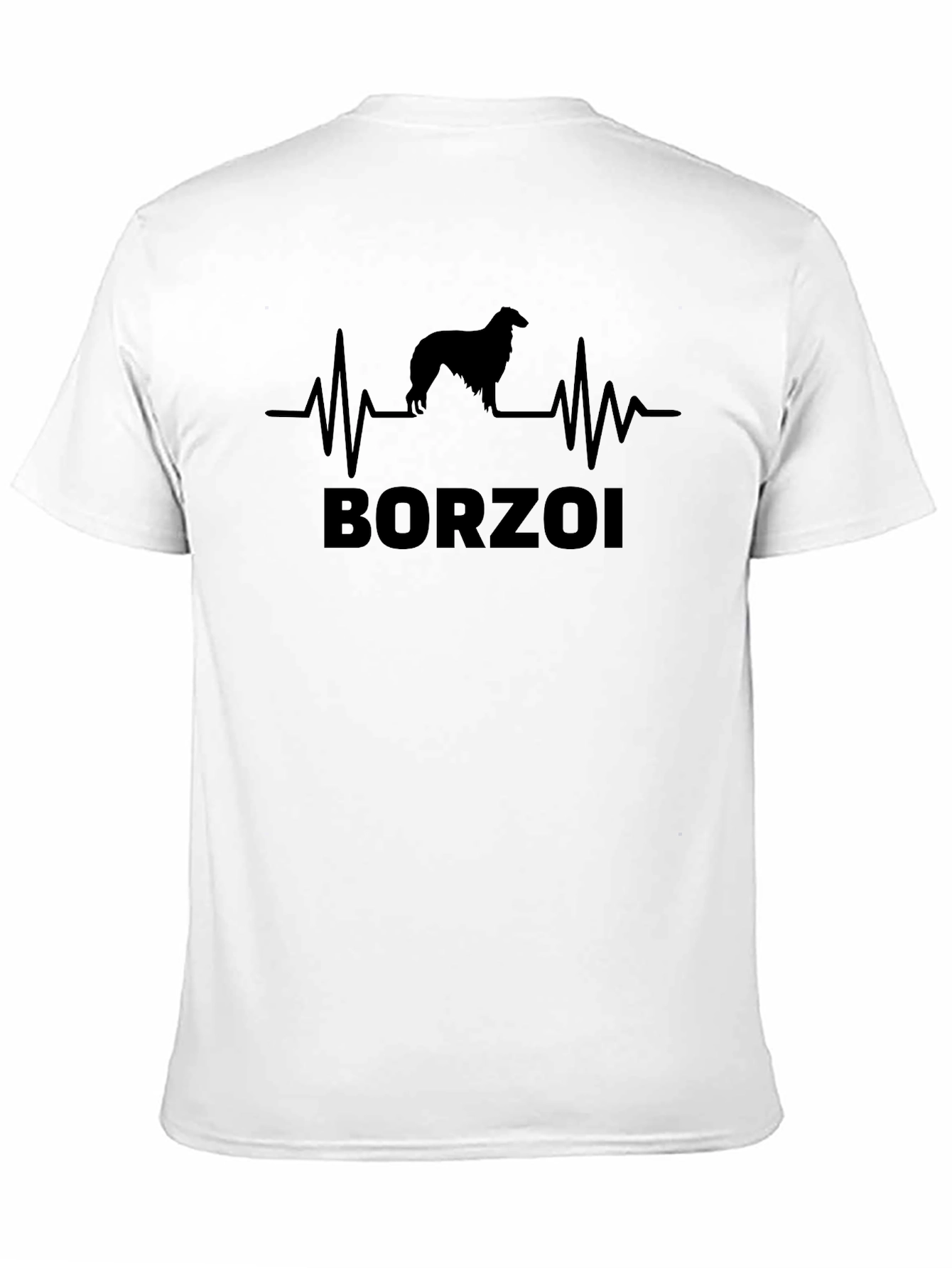 Borzoi Dog Heartbeat T-Shirt - Unique Graphic Tee