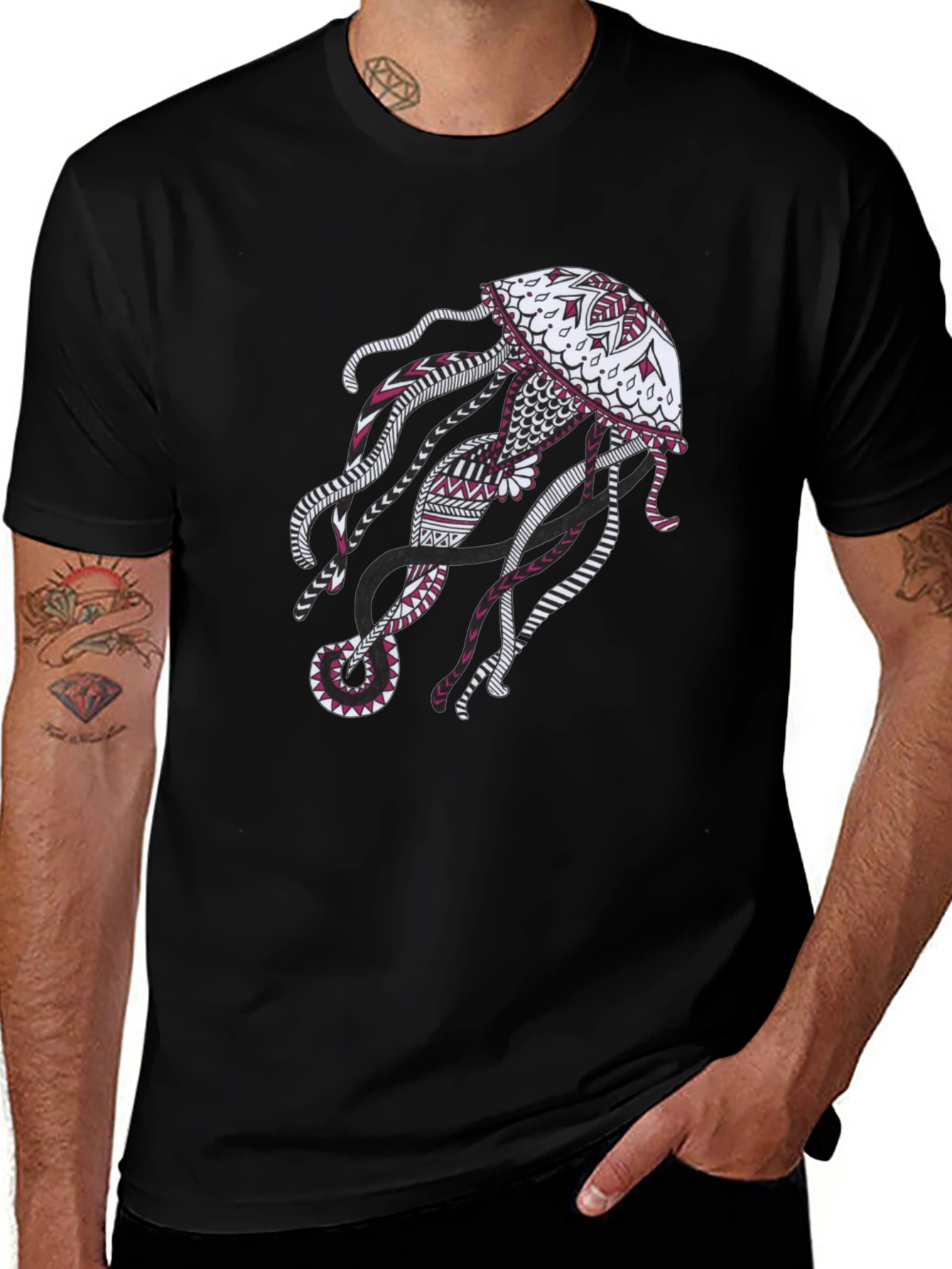 Jellyfish Graphic Black Tee